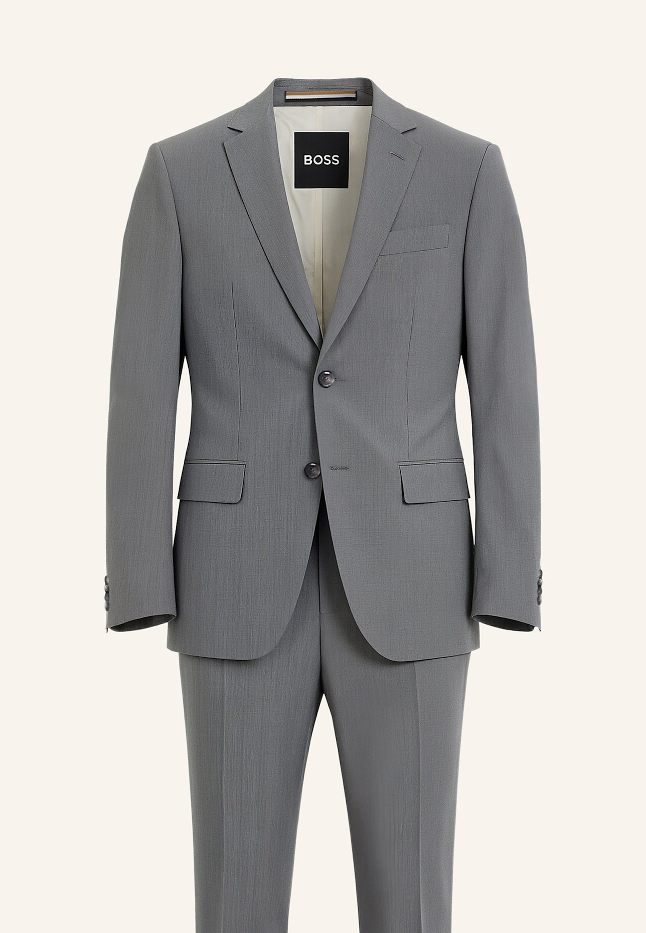 BOSS Business Anzug H-HUGE-2PCS-253 Slim Fit: HELLGRAU