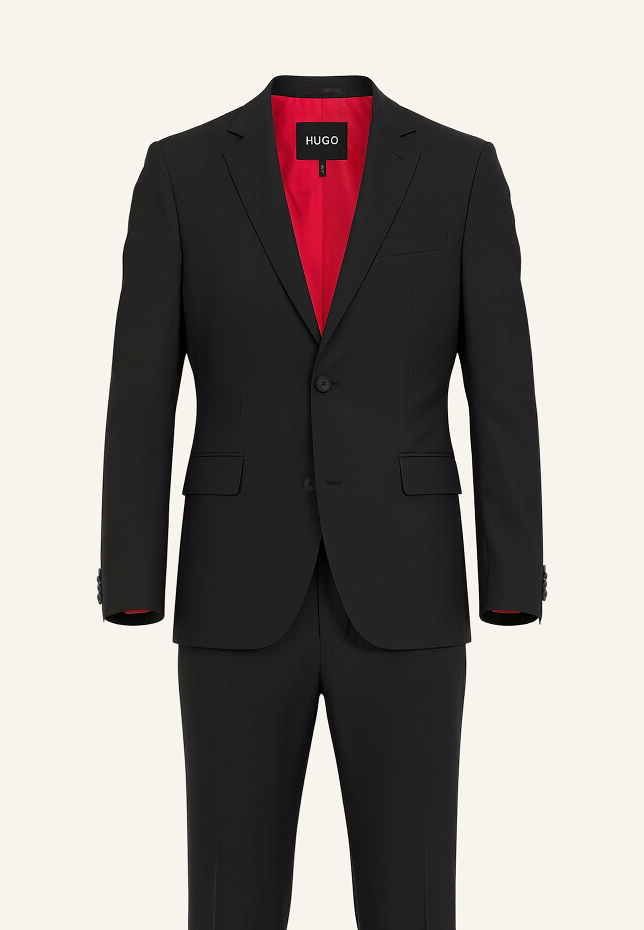 HUGO Business Anzug KARLO-FLIPS251X Modern Fit: SCHWARZ