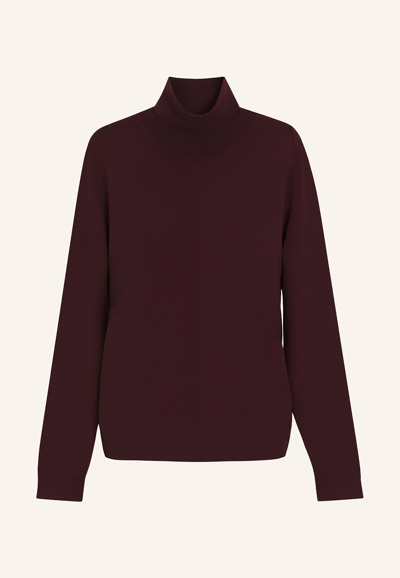 BOSS Rollkragenpullover HERNANDO aus Cashmere: DUNKELROT