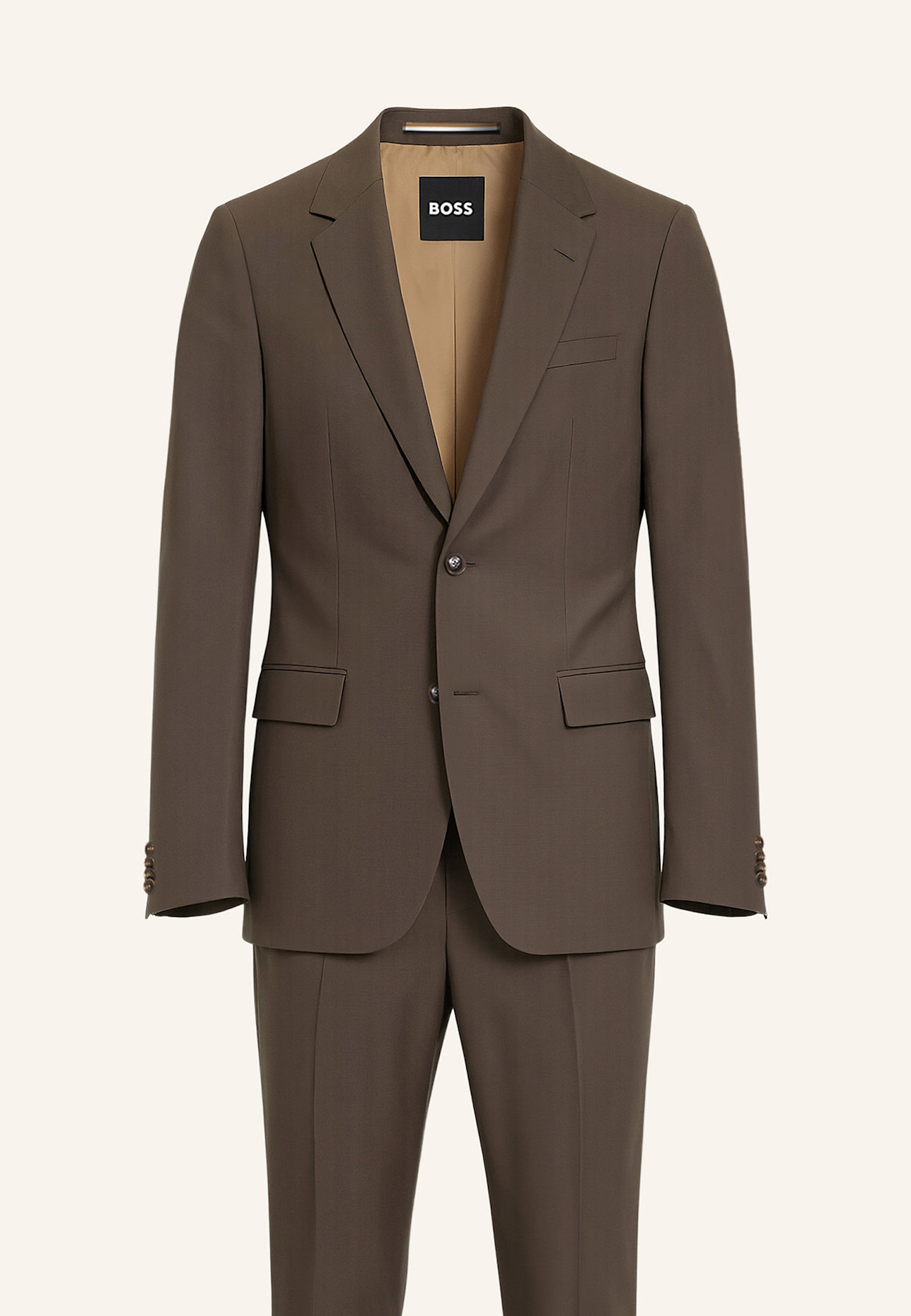 BOSS Business Anzug H-HOUSTON-2PCS-252 Slim Fit: BRAUN