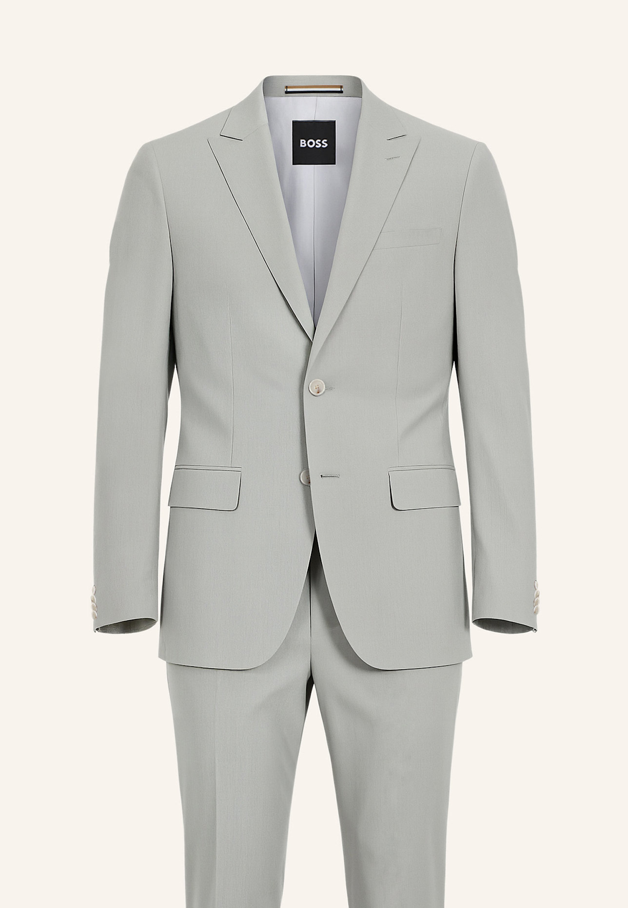 BOSS Business Anzug H-HUGE-2PCS-PEAK-242 Slim Fit: SILBER