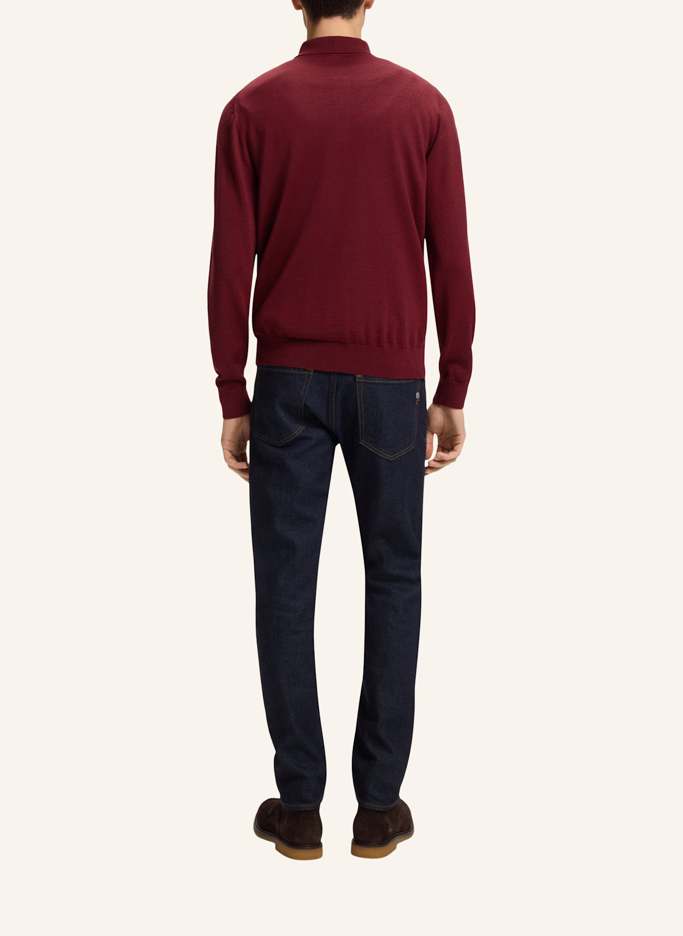 BOSS Pullover H-HINCOGNITO_IN Regular Fit: DUNKELROT