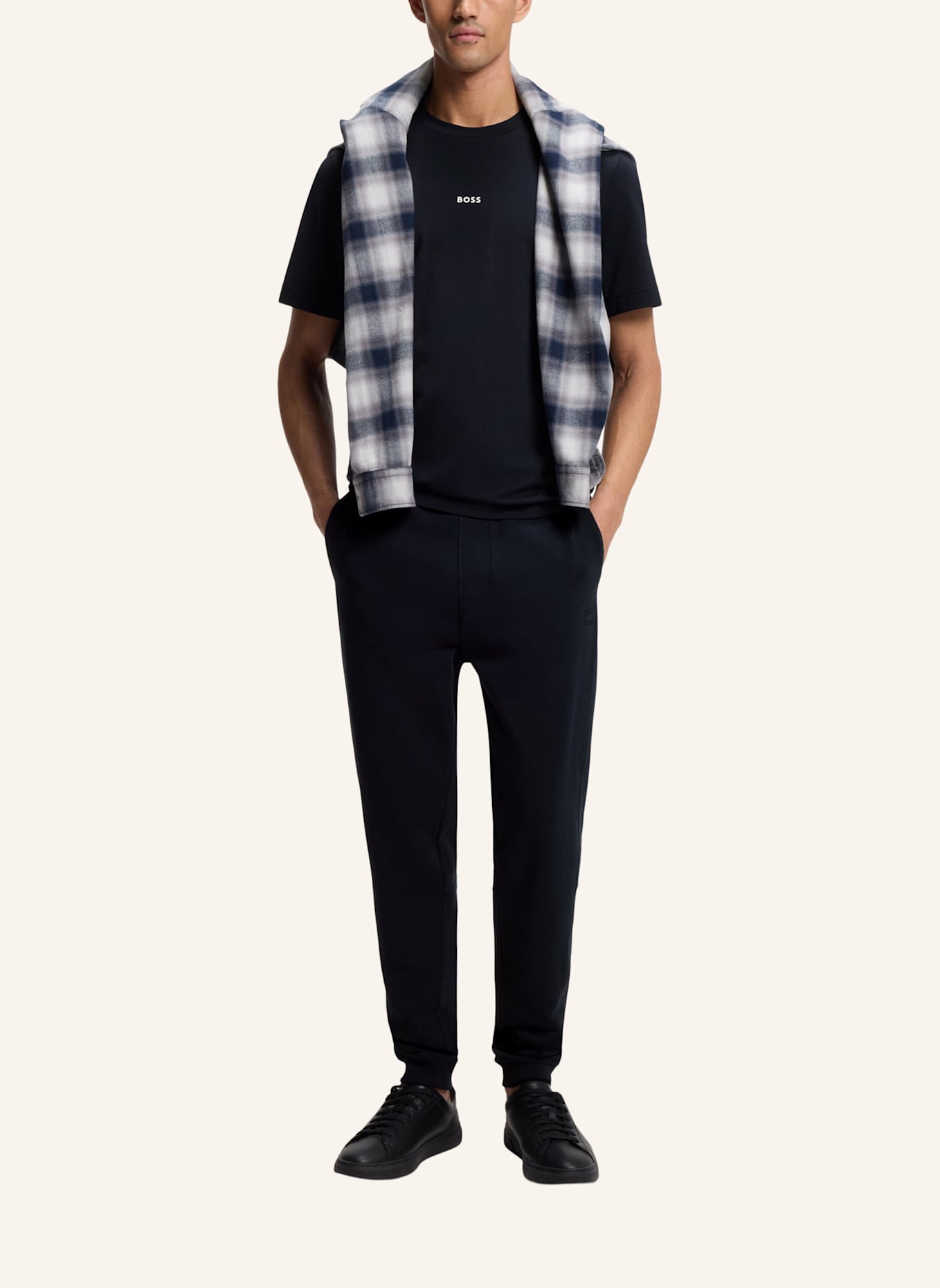 BOSS T-Shirt TCHUP: DUNKELBLAU