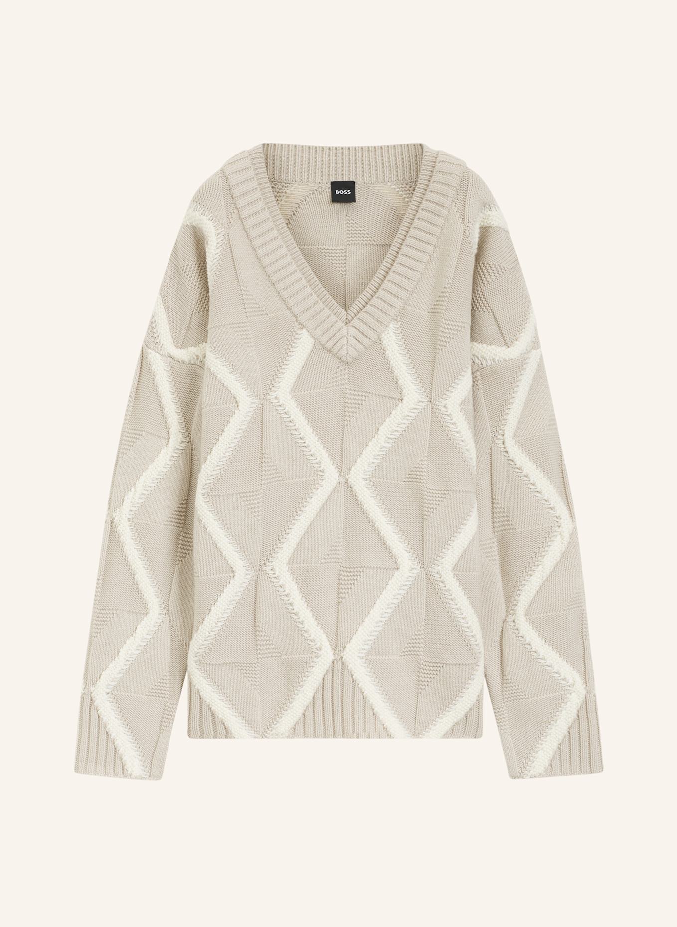 BOSS Pullover FLARIN Relaxed Fit: BRAUN