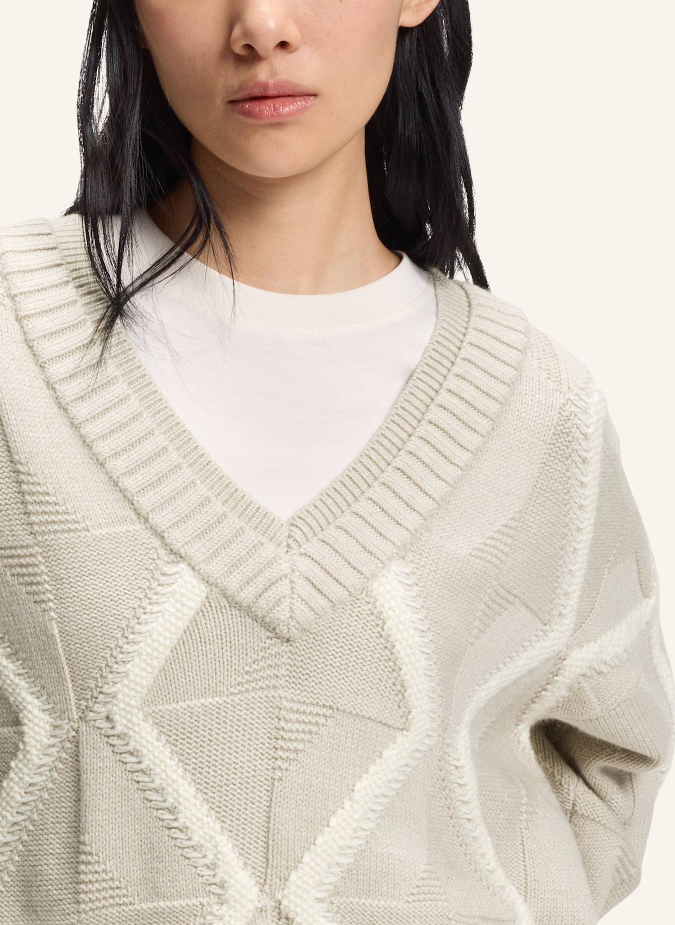 BOSS Pullover FLARIN Relaxed Fit: BRAUN