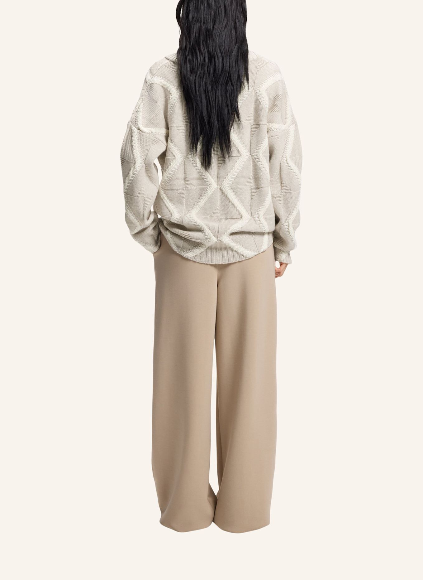 BOSS Pullover FLARIN Relaxed Fit: BRAUN