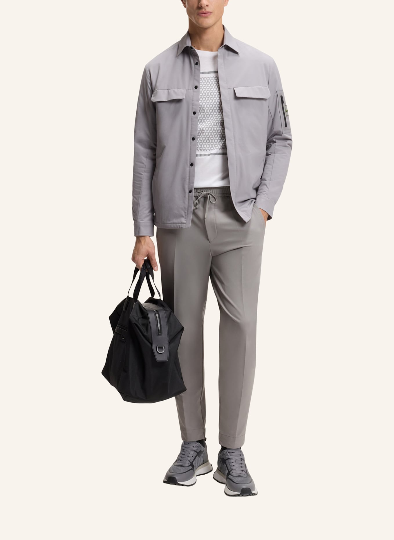 BOSS Chino FLEX Tapered Fit: GRAU