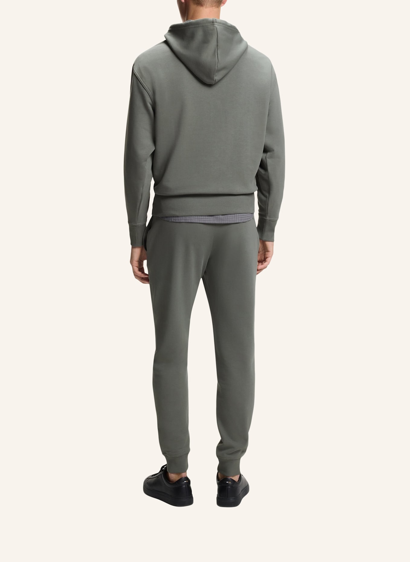 BOSS Sweatshirt TRACKSUITWESMALLHOOD Regular Fit: GRAU