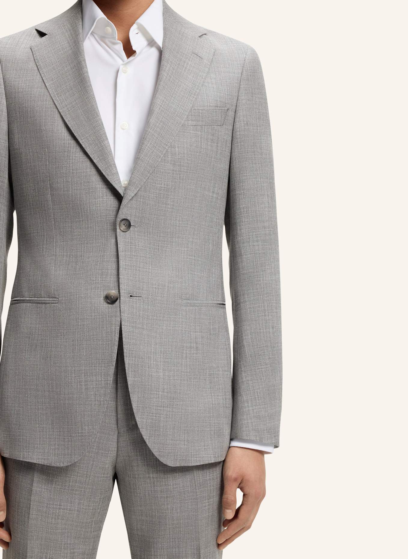 BOSS Business Anzug C-HUGE-2PCS-261 Slim Fit: SILBER