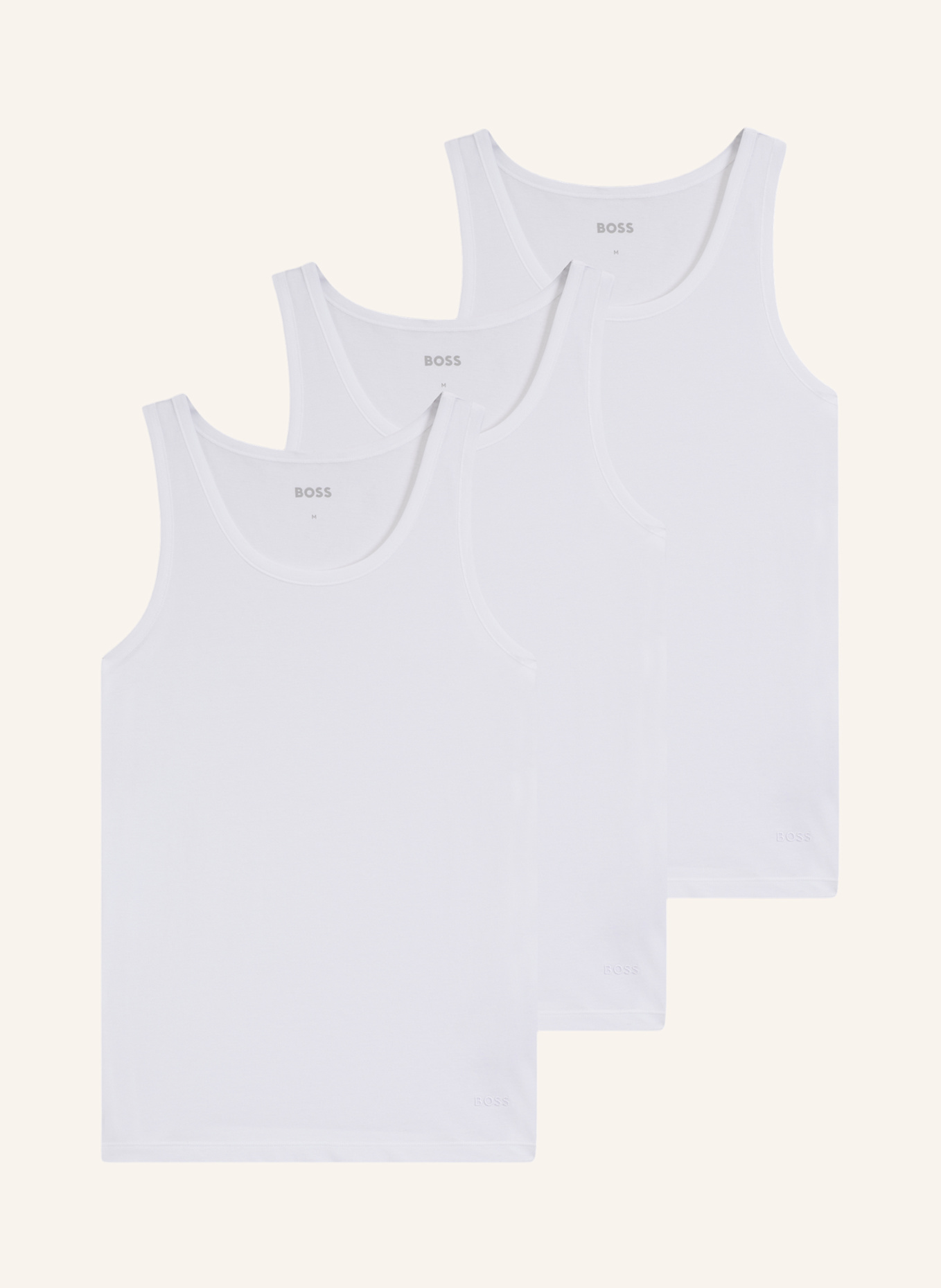 BOSS 3er-Pack Unterhemden: WEISS