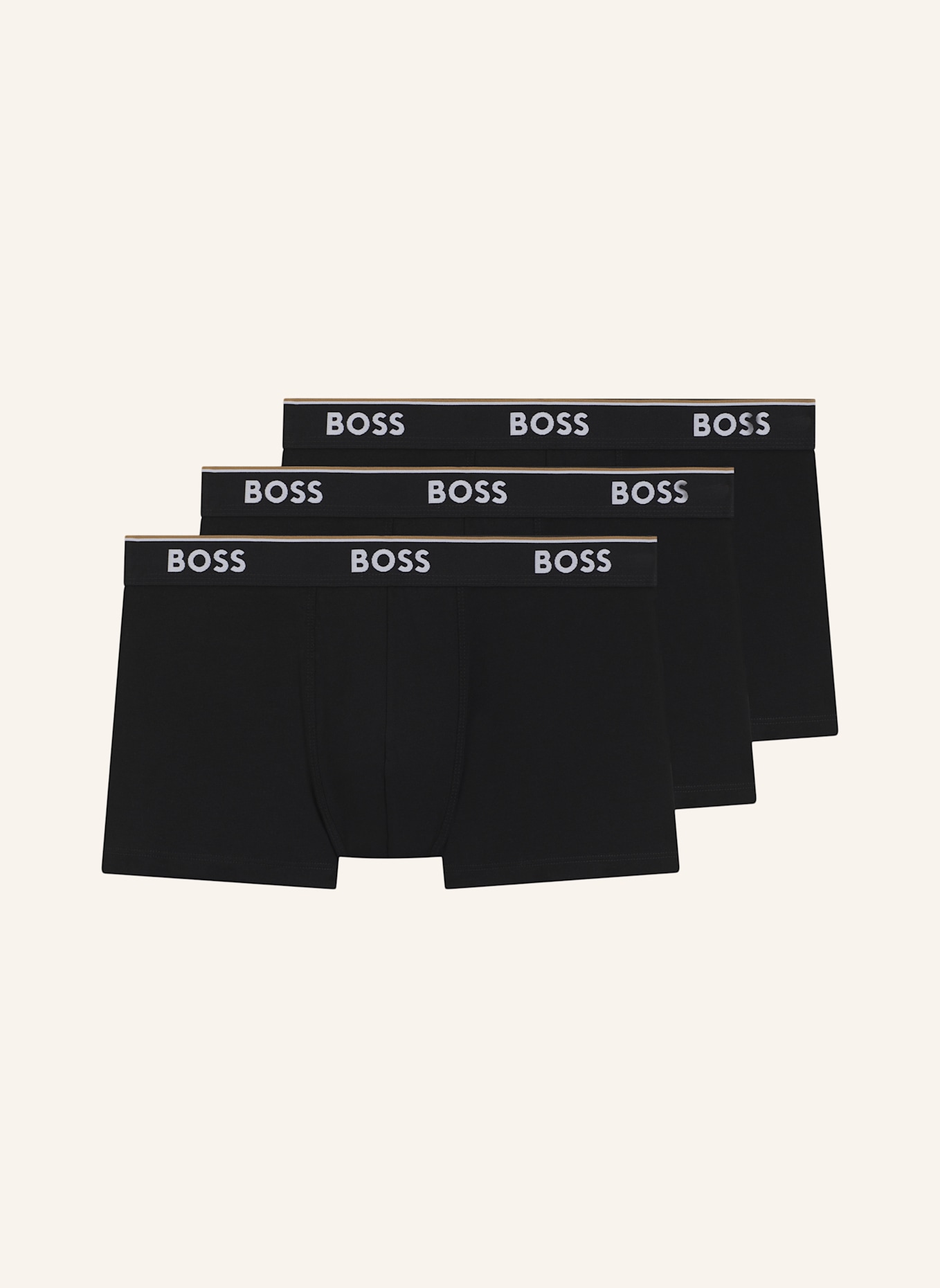 BOSS 3er-Pack Boxershorts POWER: SCHWARZ
