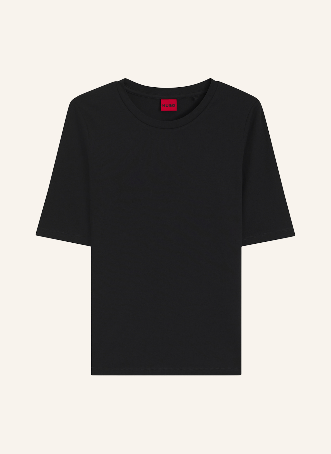 HUGO T-Shirt DARNELIA Slim Fit: SCHWARZ