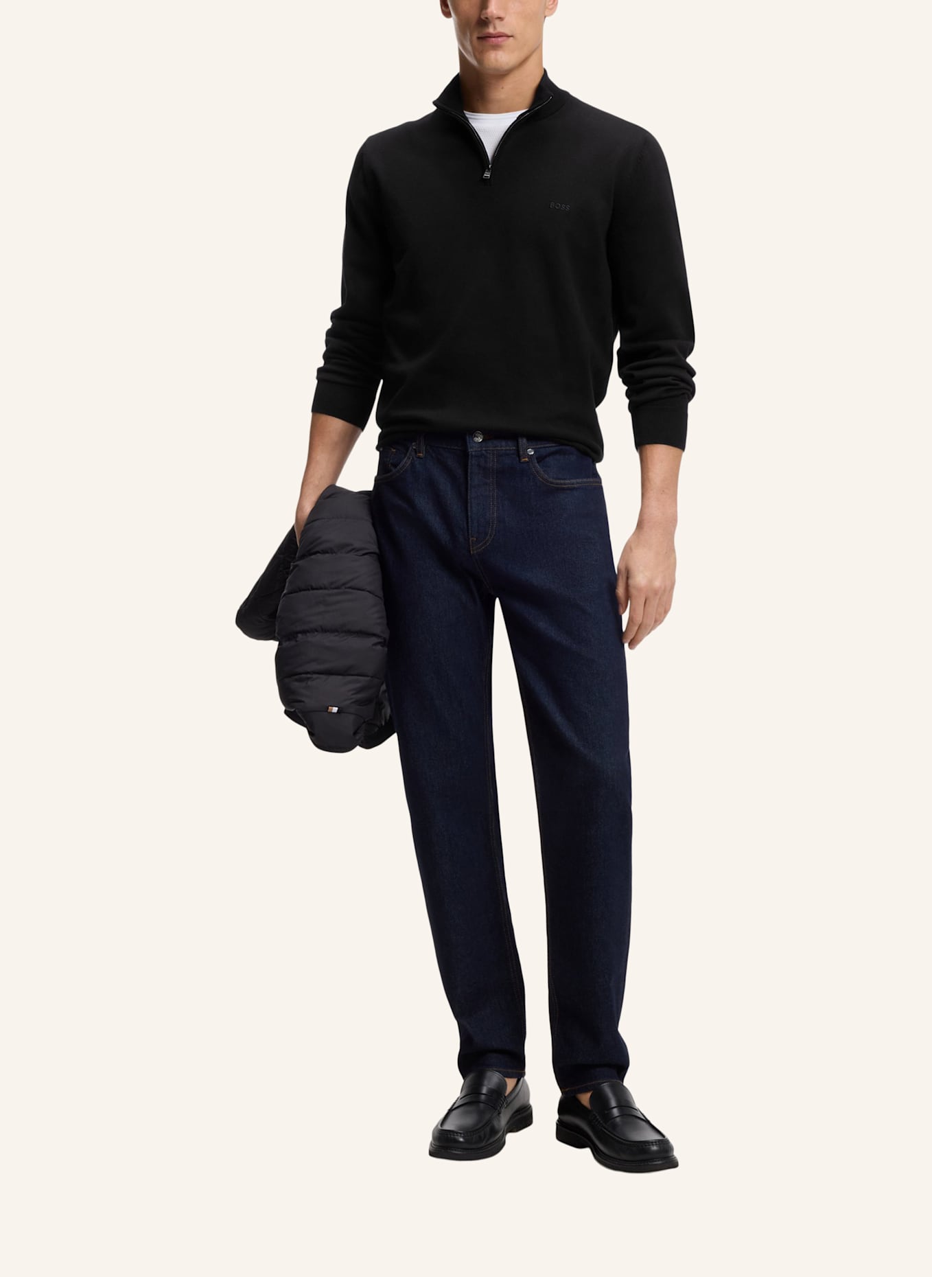 BOSS Pullover PADRO-L Regular Fit: SCHWARZ