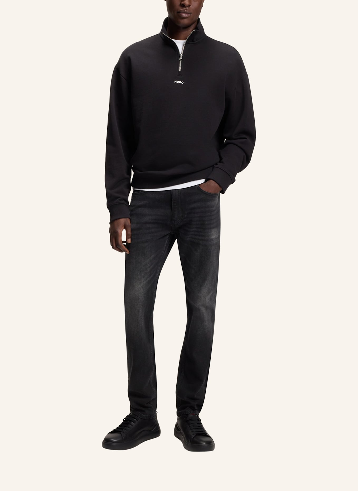 HUGO Jeans HUGO 734 Extra-Slim Fit: SCHWARZ