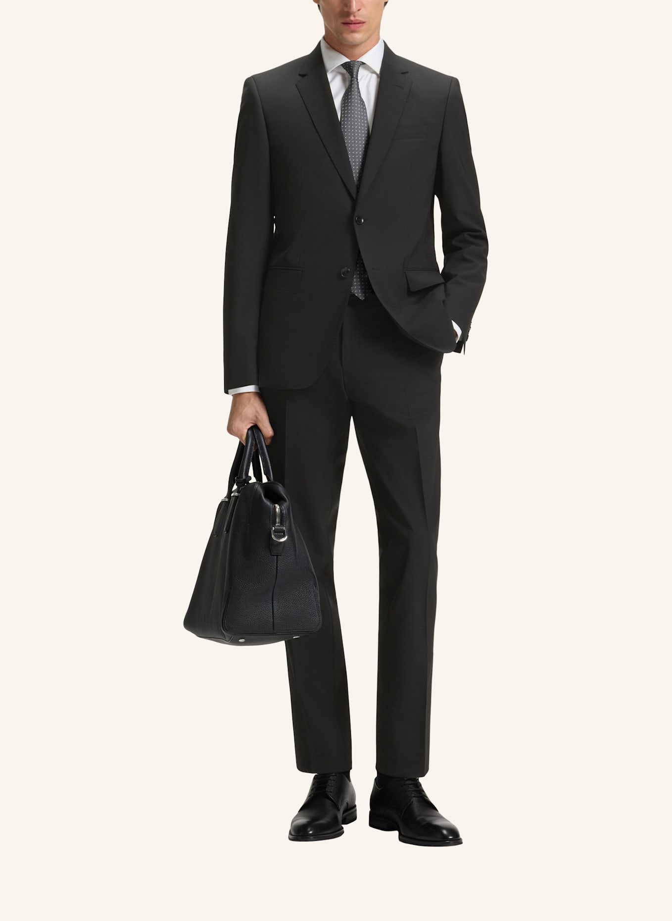 BOSS Business Anzug H-HUGE-2PCS-224 Slim Fit: SCHWARZ