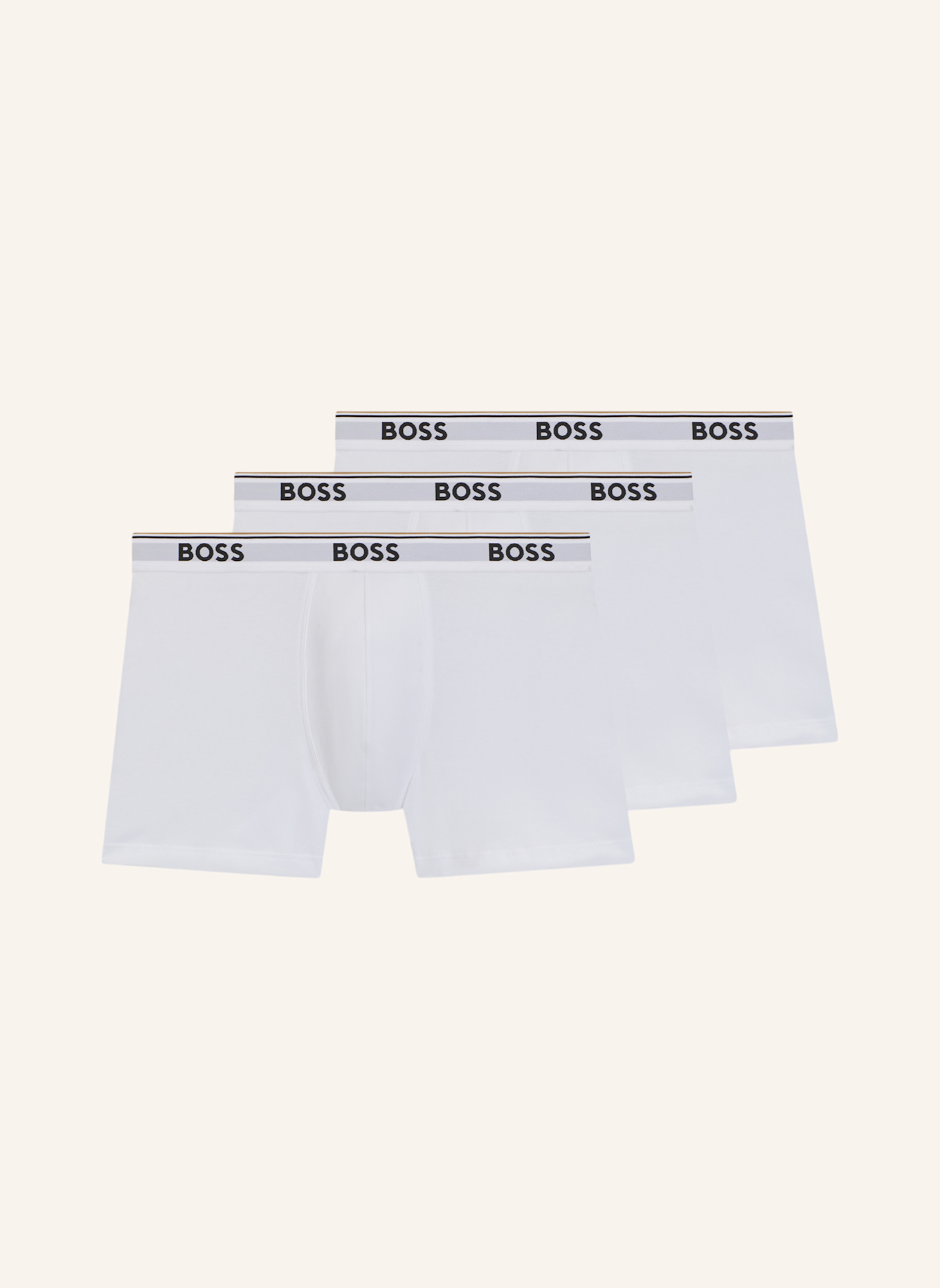BOSS 3er-Pack Boxershorts POWER: WEISS
