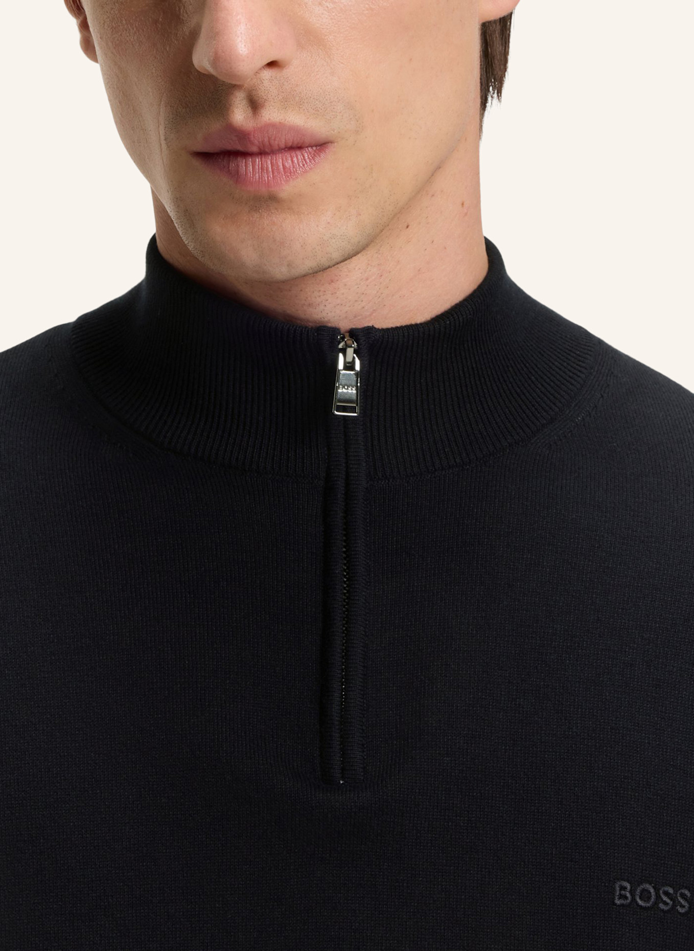 BOSS Pullover PADRO-L Regular Fit: DUNKELBLAU