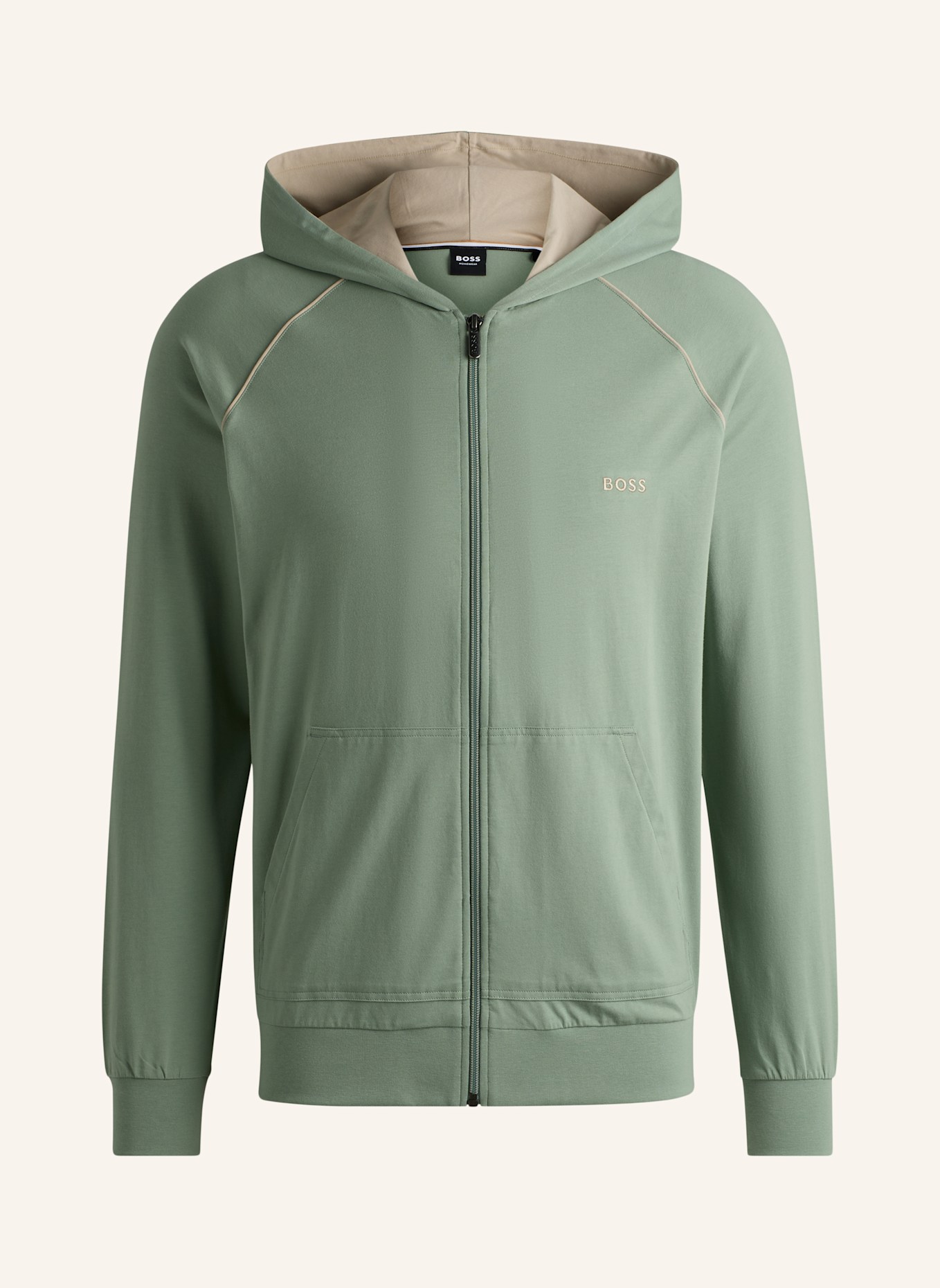 BOSS Loungewear Jacke MIX&MATCH JACKET H Regular Fit: HELLGRÜN