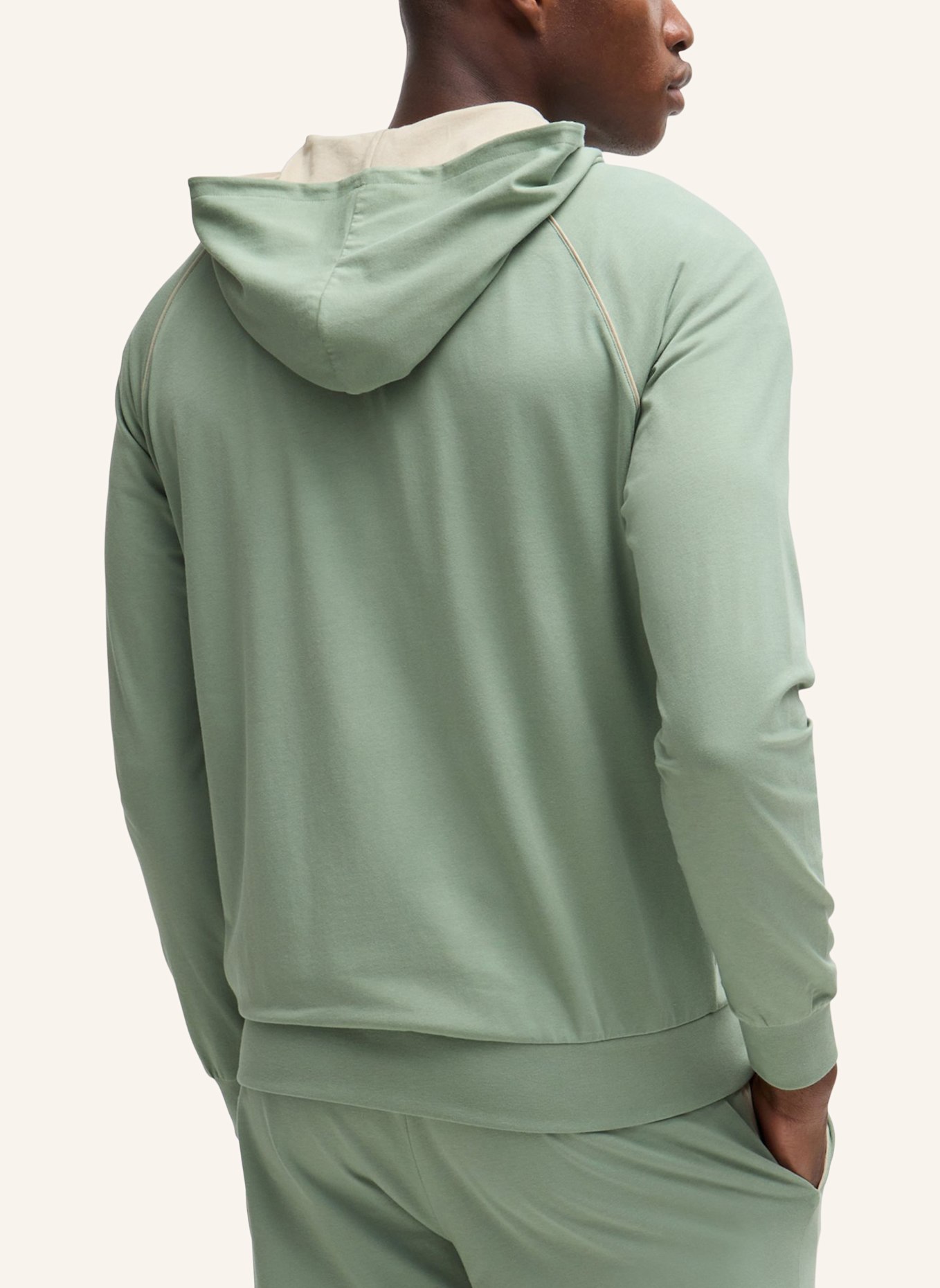 BOSS Loungewear Jacke MIX&MATCH JACKET H Regular Fit: HELLGRÜN