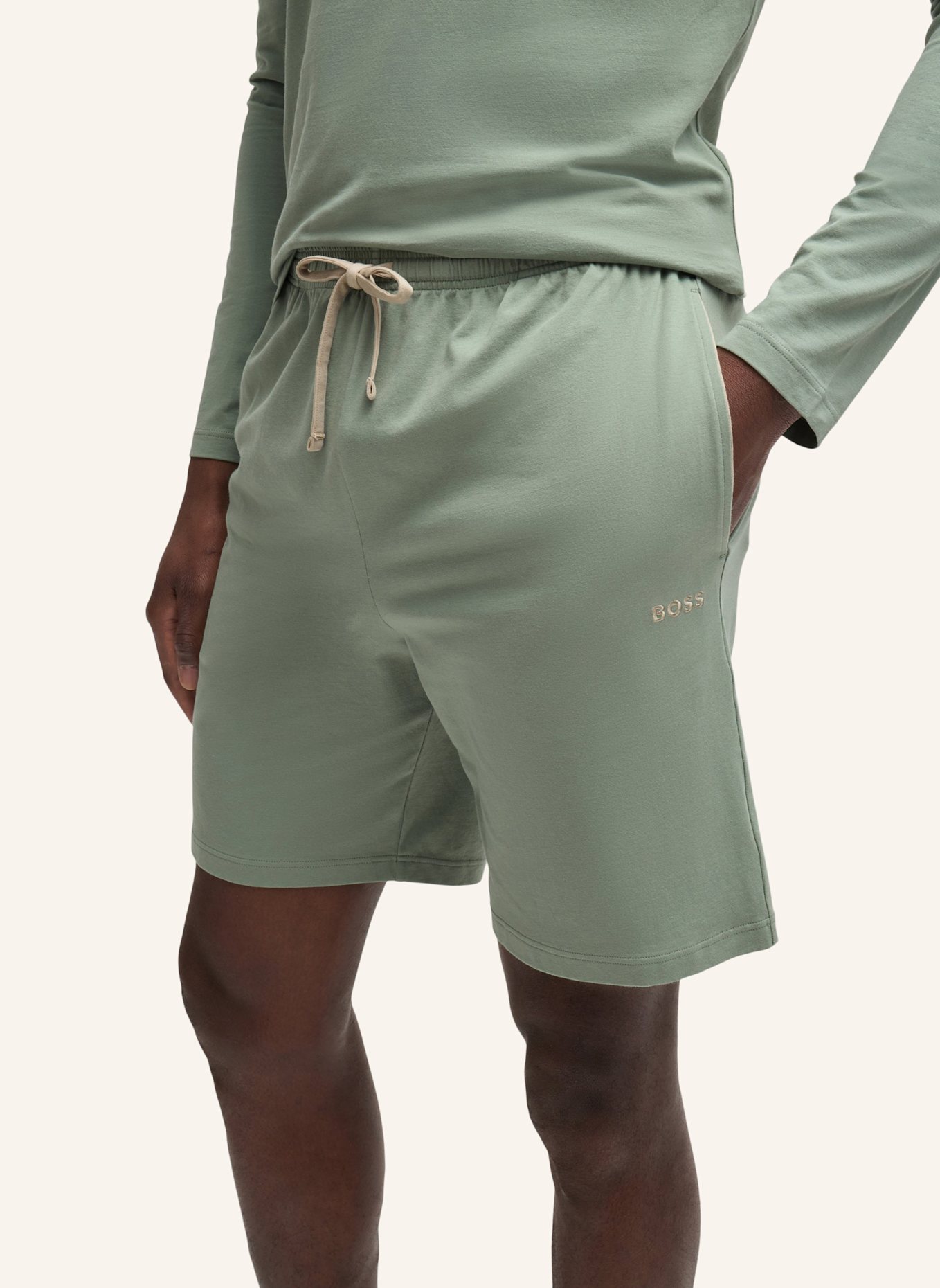 BOSS Loungewear Unterteil MIX&MATCH SHORT CW: HELLGRÜN