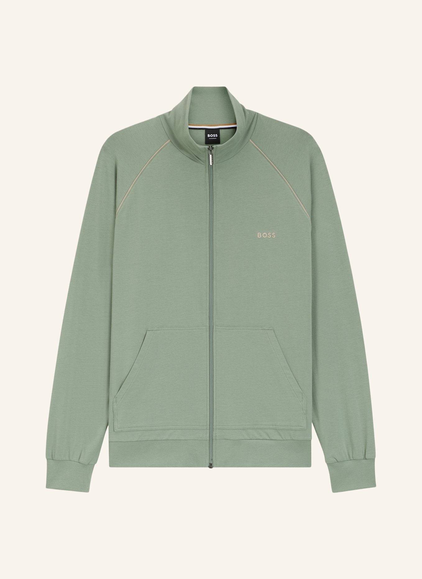 BOSS Loungewear Jacke MIX&MATCH JACKET Z Regular Fit: HELLGRÜN