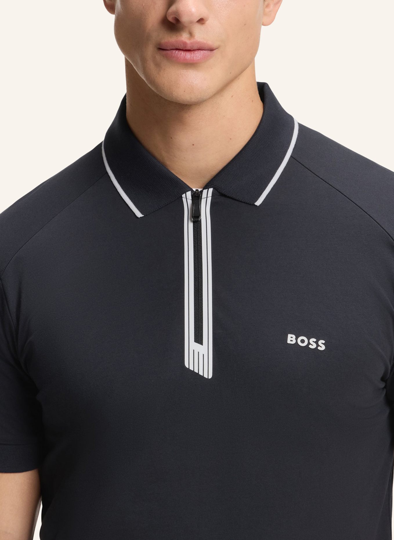 BOSS Poloshirt PHILIX_IN Slim Fit: DUNKELBLAU