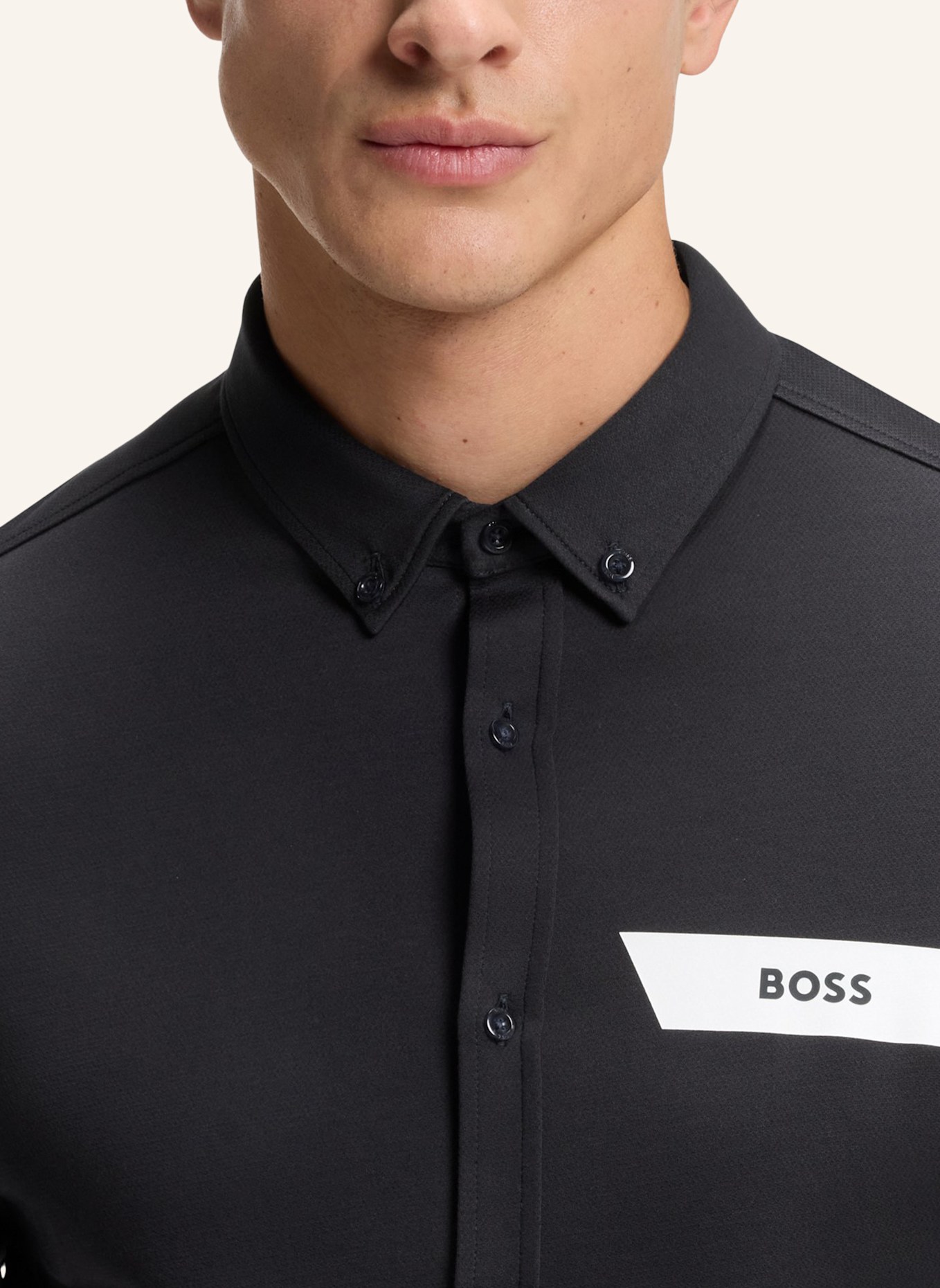 BOSS Casual Hemd SHIRT_STRIPE_IN Regular Fit: DUNKELBLAU