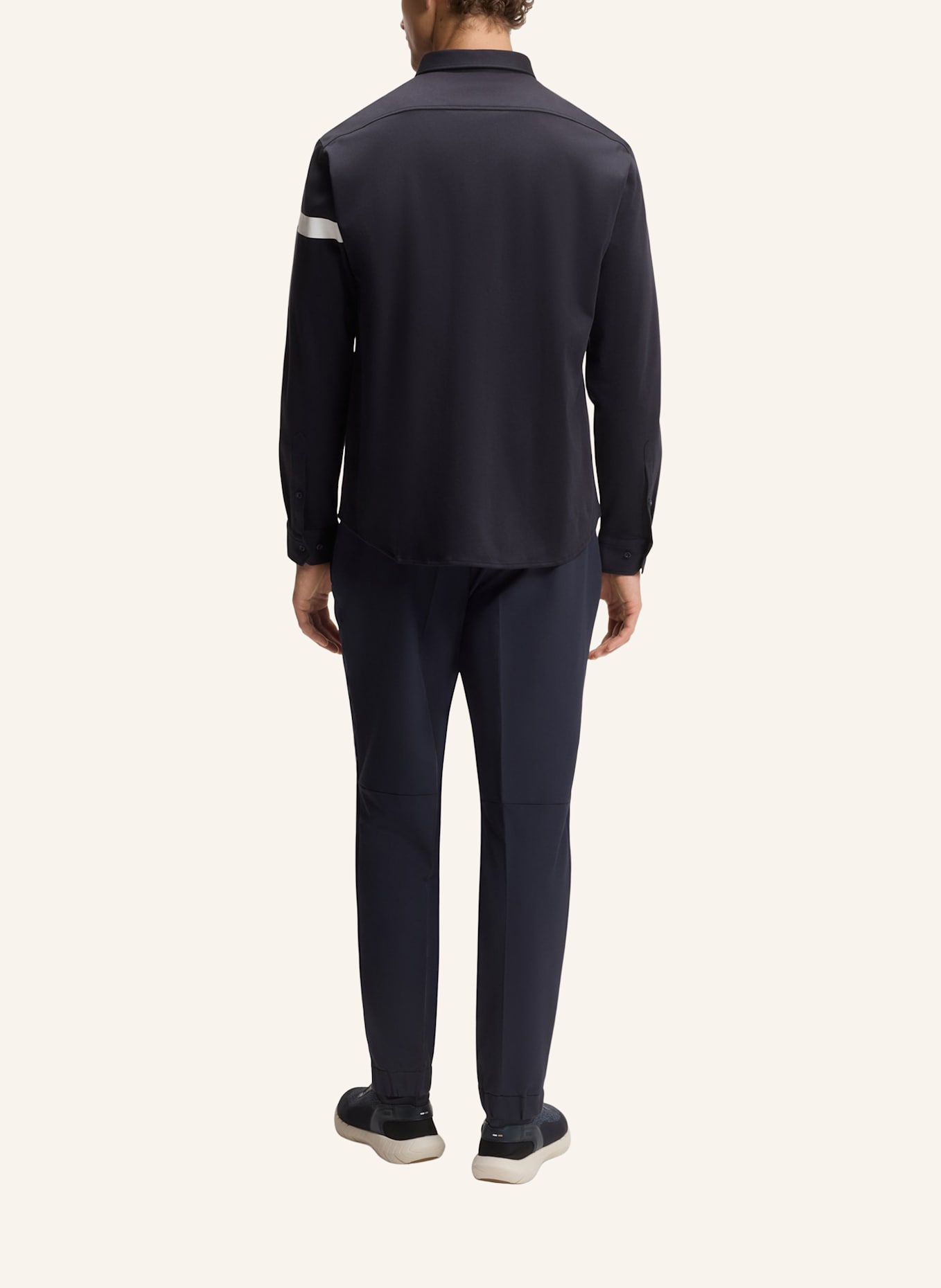 BOSS Casual Hemd SHIRT_STRIPE_IN Regular Fit: DUNKELBLAU