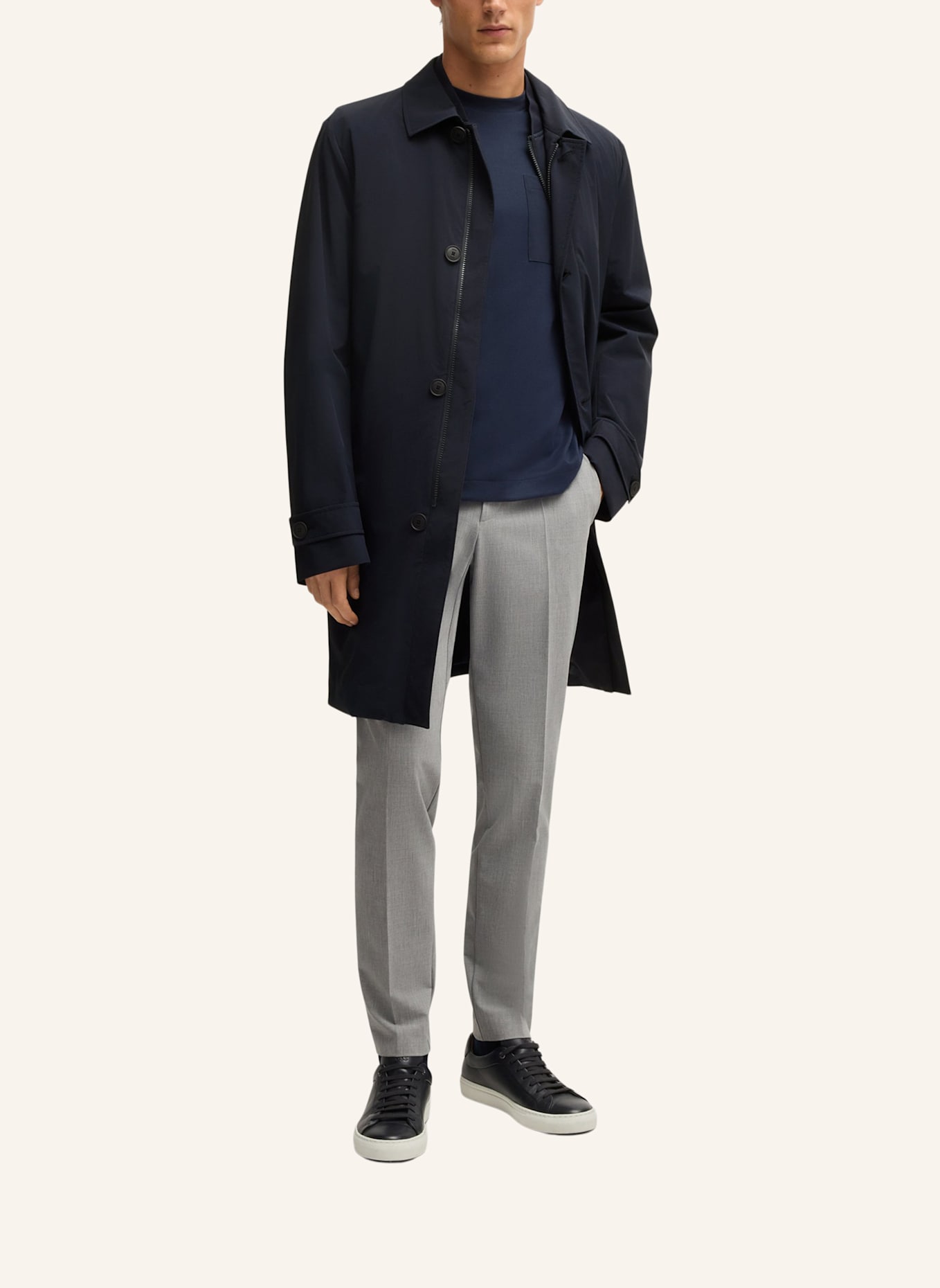 BOSS Klassischer Mantel P-JARED-3IN1-251F: DUNKELBLAU