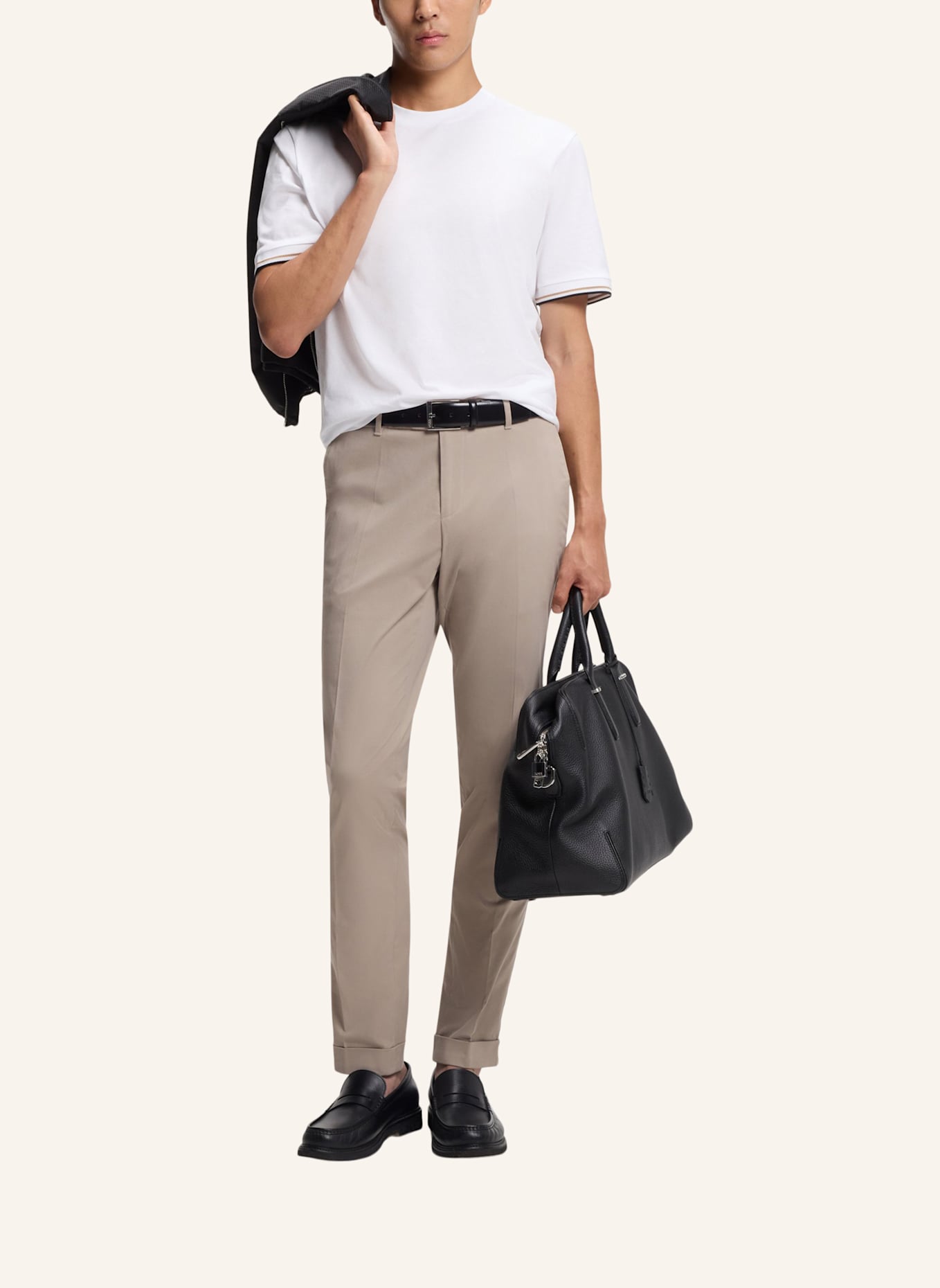 BOSS T-Shirt THOMPSON 04 Regular Fit: WEISS