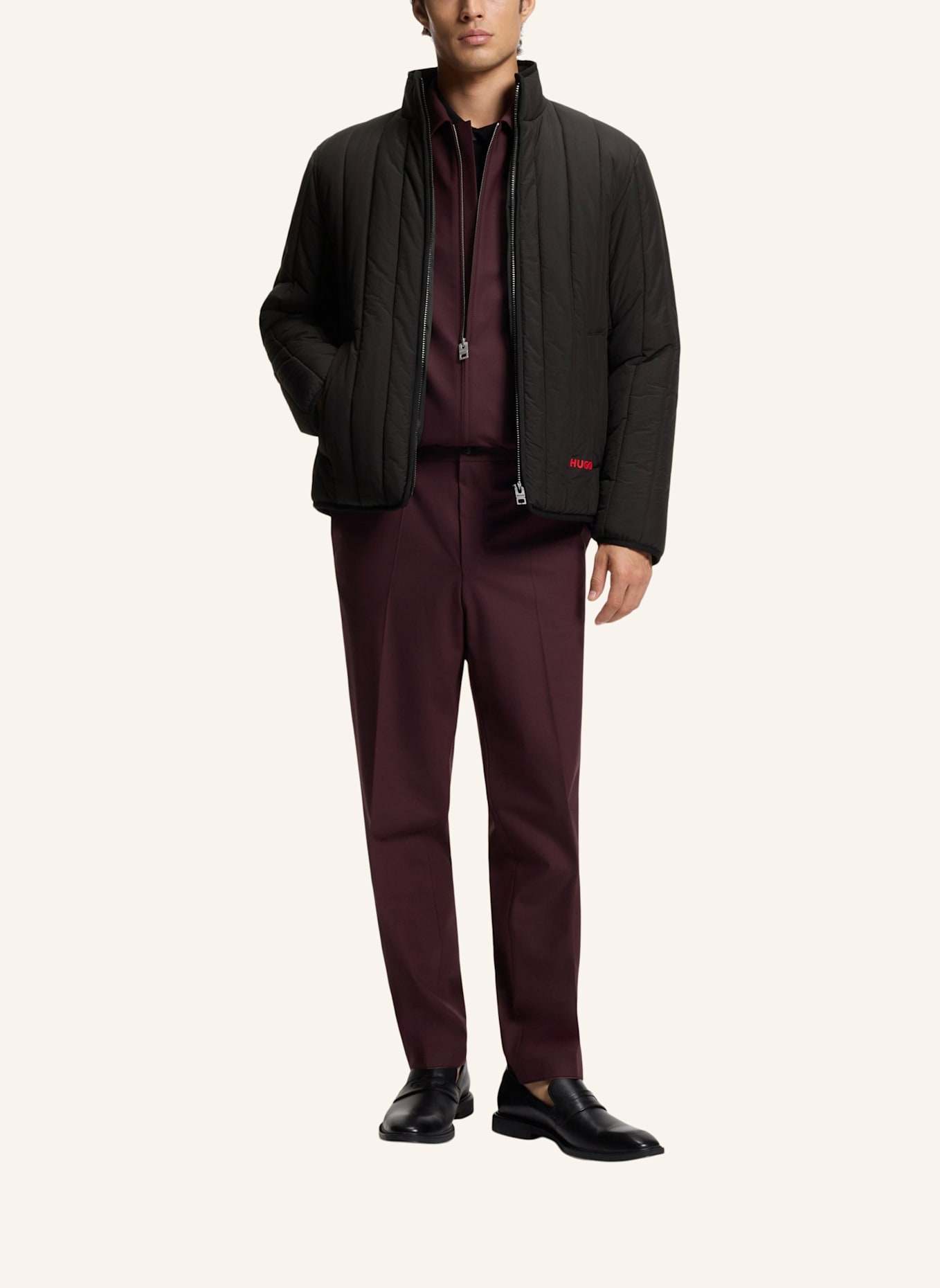 HUGO Casual Jacke BRENOTO2611 Regular Fit: SCHWARZ