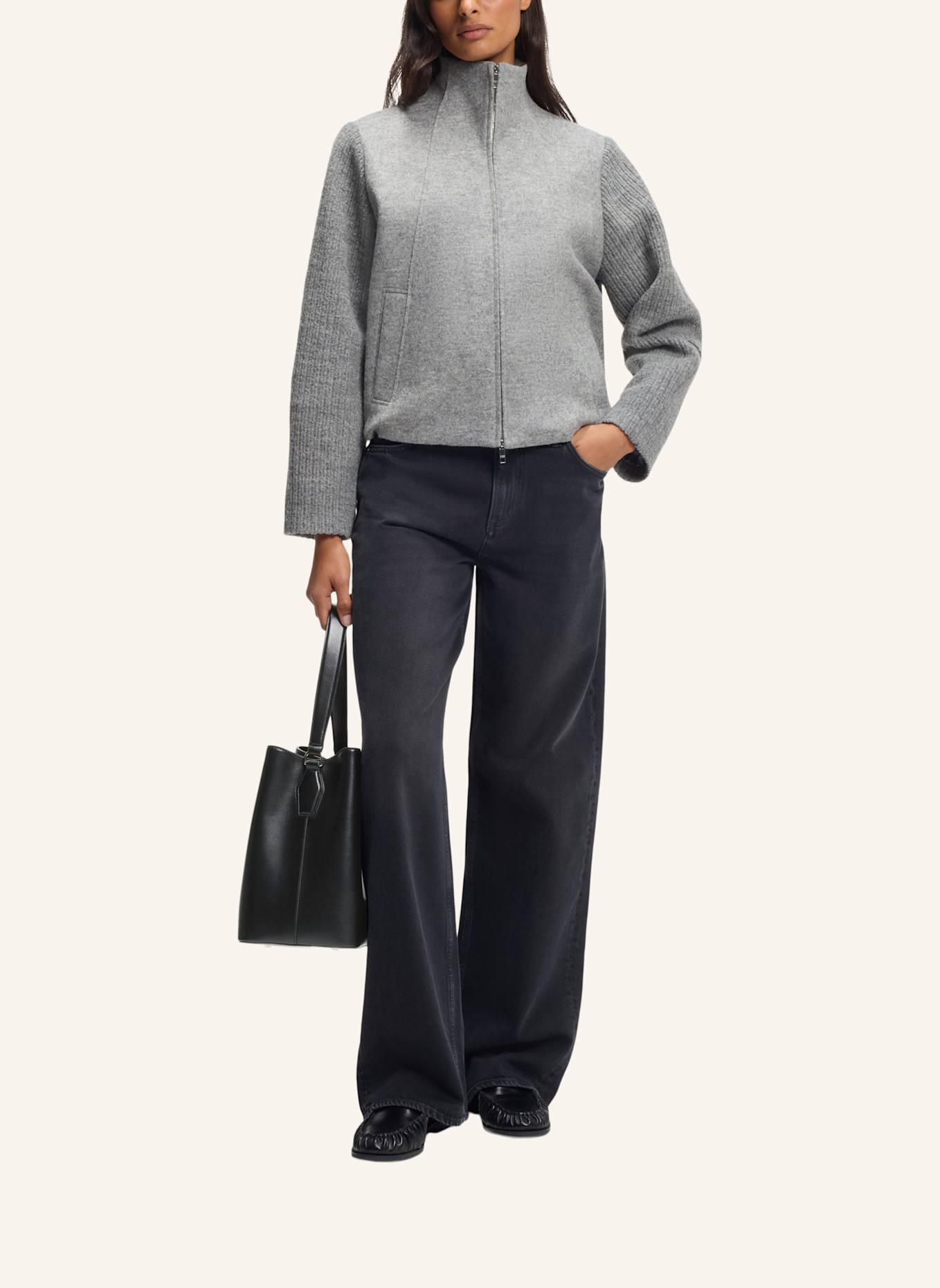 BOSS Umhängetasche LENAH SM BUCKET: SCHWARZ