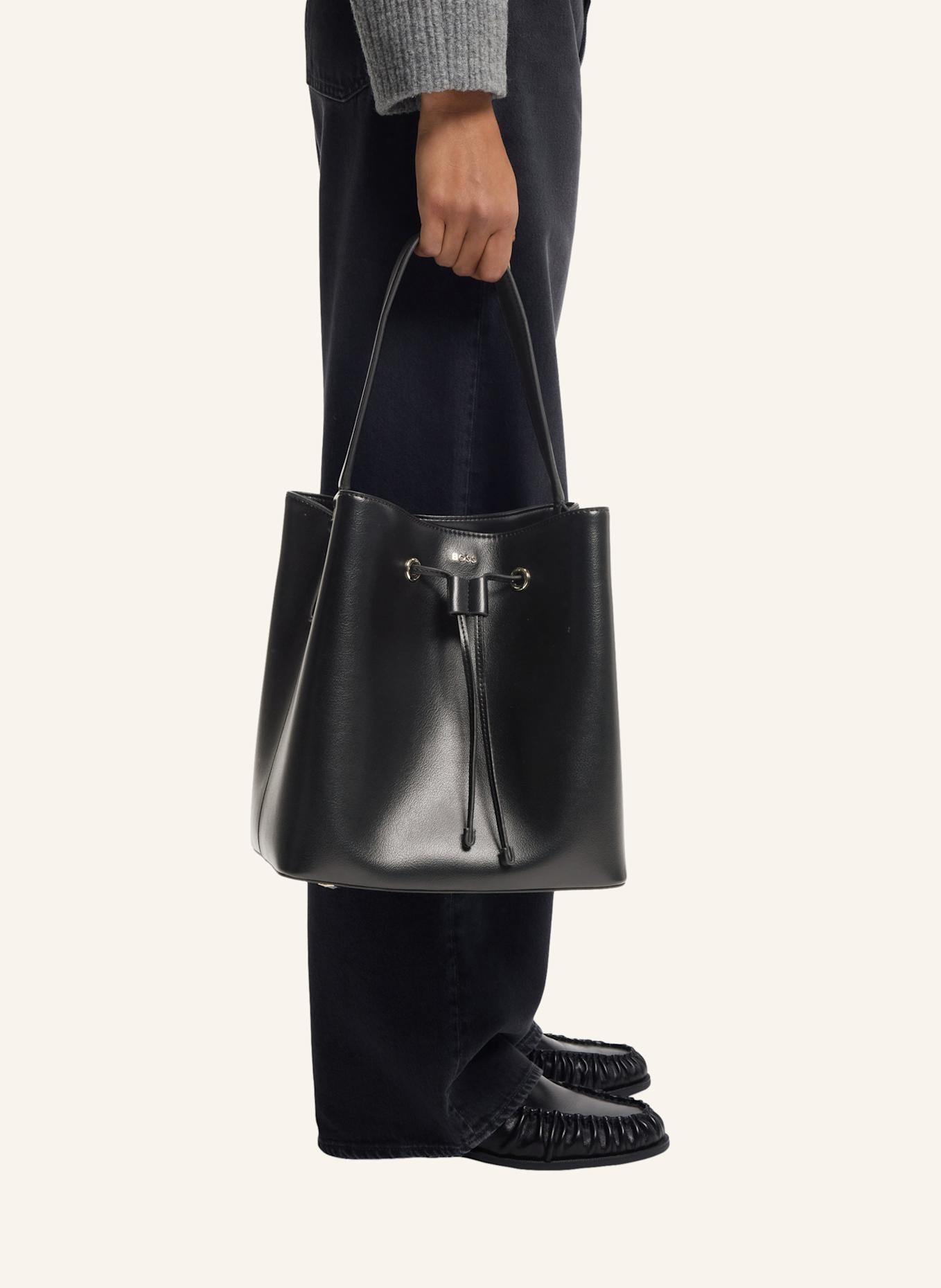 BOSS Umhängetasche LENAH SM BUCKET: SCHWARZ