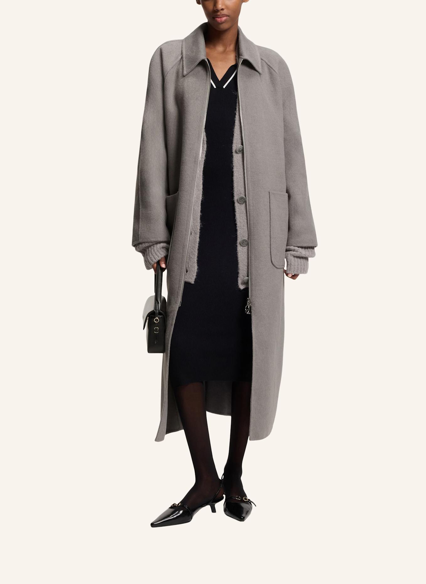 HUGO Klassischer Mantel MINETTA-1_DF Relaxed Fit: GRAU