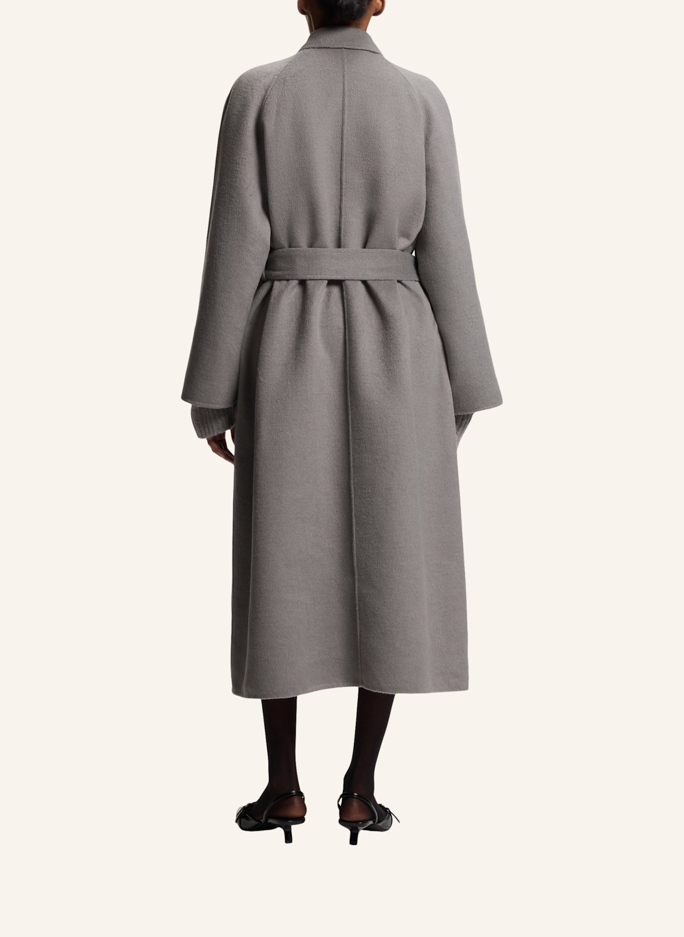 HUGO Klassischer Mantel MINETTA-1_DF Relaxed Fit: GRAU