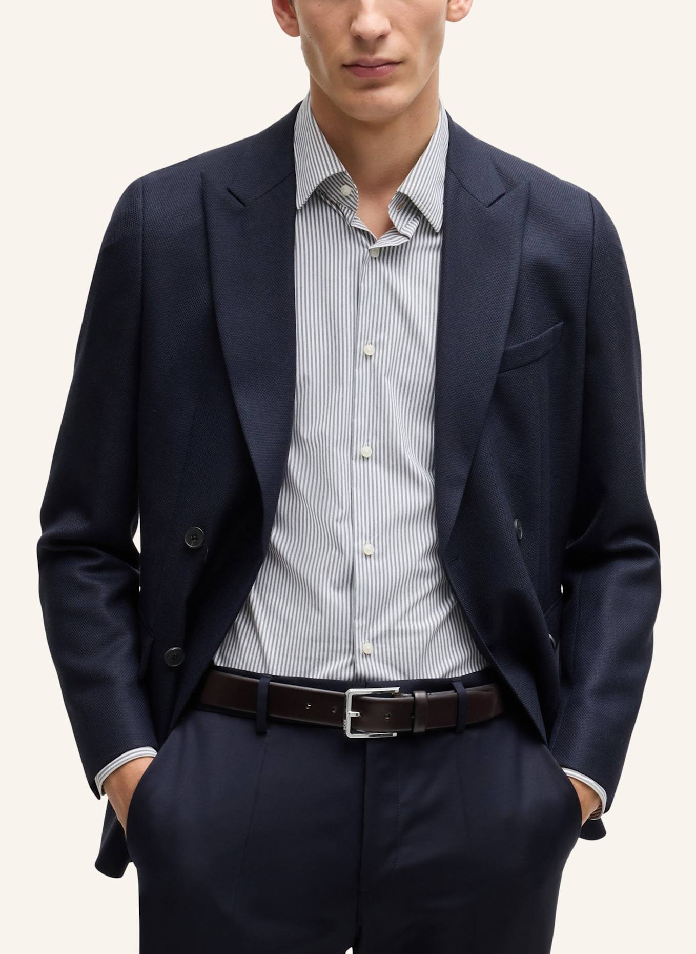 BOSS Business Gürtel CALEB_SZ35: DUNKELBRAUN