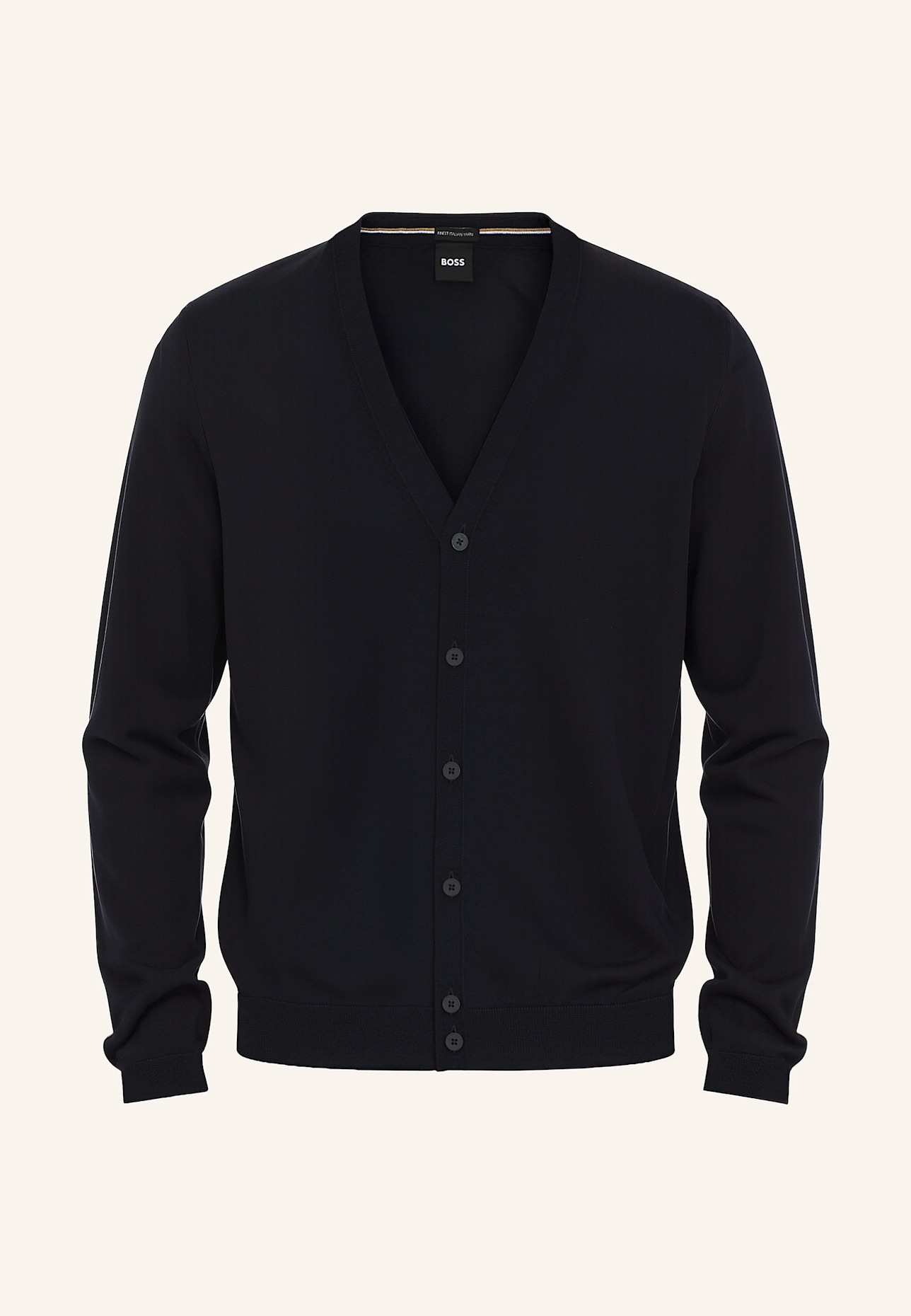 BOSS Strickjacke MARDON-L Slim Fit: DUNKELBLAU