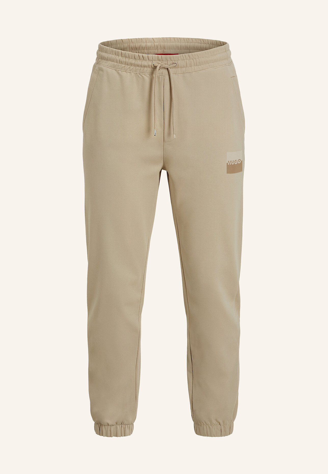 HUGO Casual Hose DUSPLITAN Relaxed Fit: BEIGE