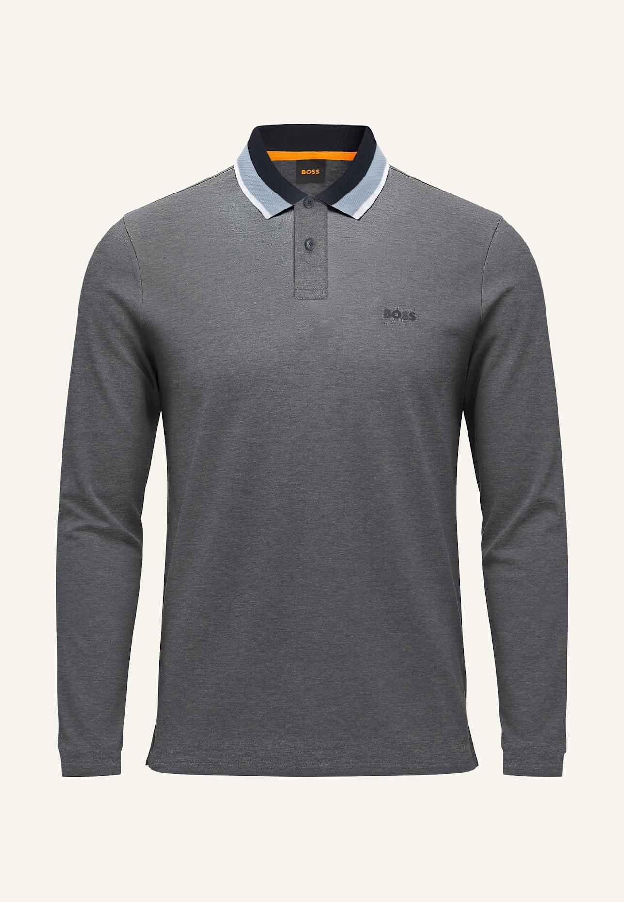 BOSS Poloshirt PEOXFORDLONG_1 Regular Fit: DUNKELBLAU