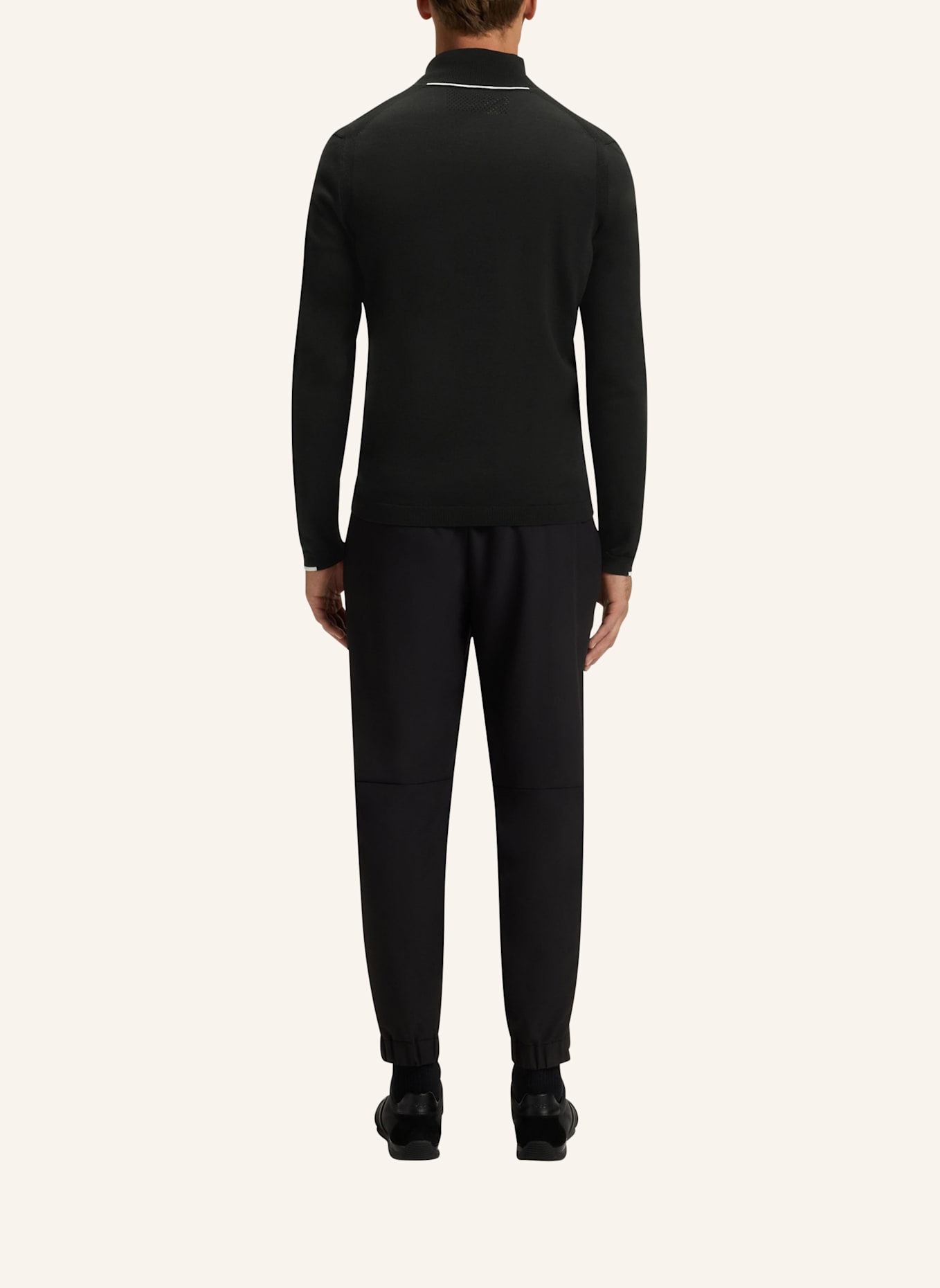 BOSS Pullover K_EVER-X QZ Regular Fit: SCHWARZ