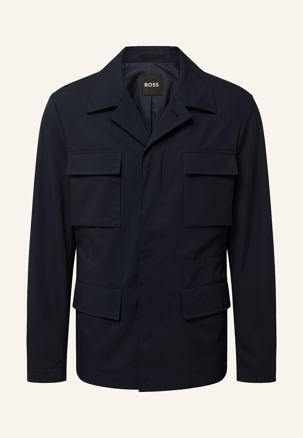 BOSS Klassischer Mantel P-CARPER-FIELDTW-253 Relaxed Fit: DUNKELBLAU