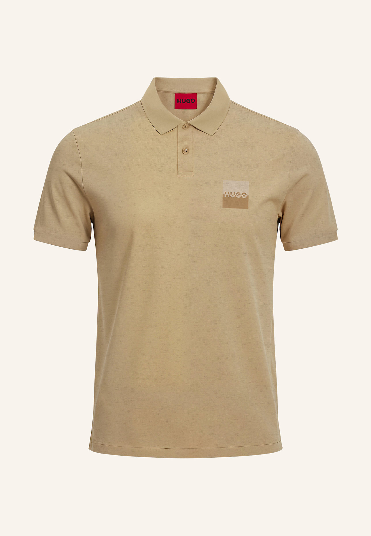 HUGO Poloshirt DUSPLITY Relaxed Fit: BEIGE