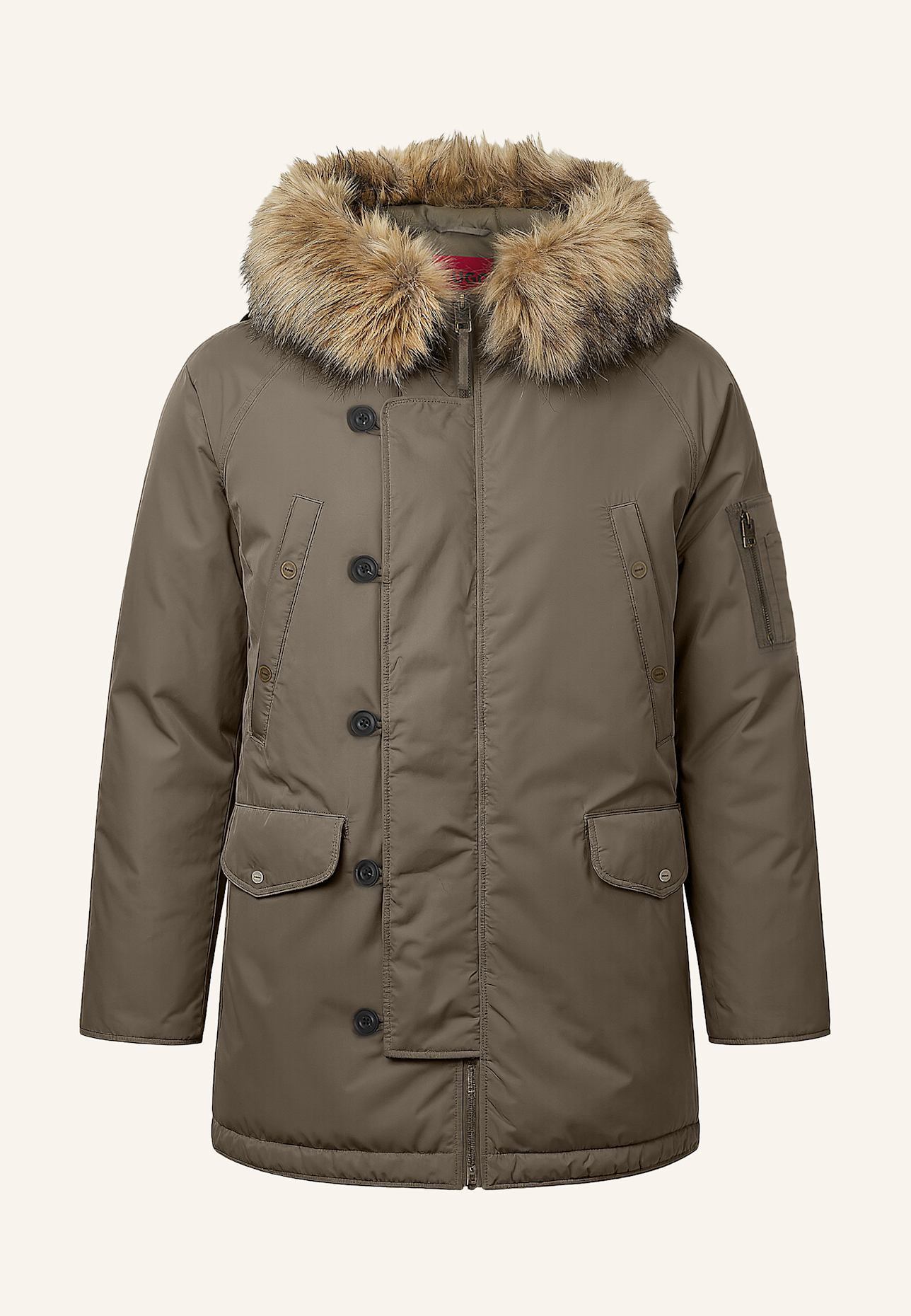 HUGO Casual Mantel MAKARO2541 Regular Fit: GRAU