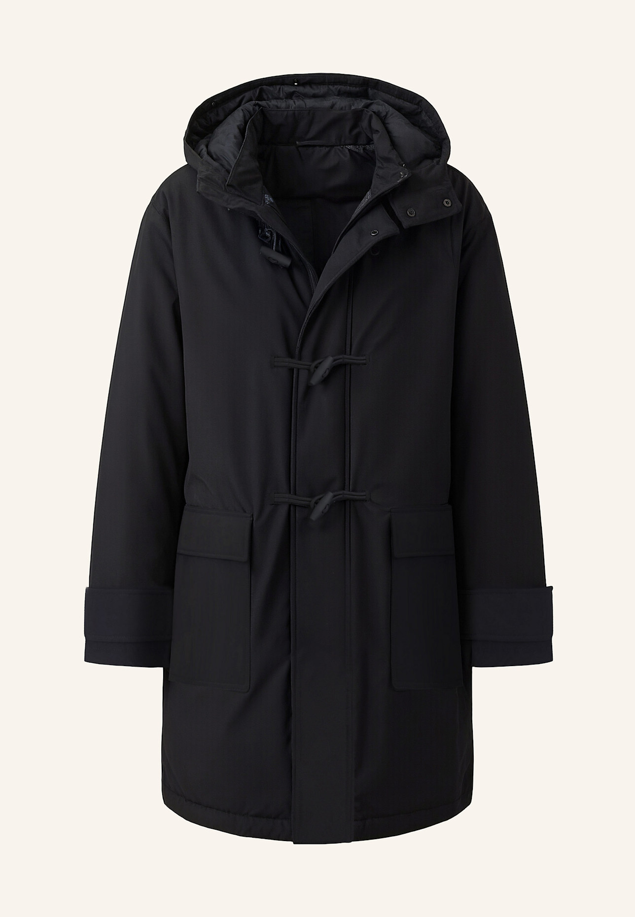 HUGO Klassischer Mantel MEVER2541 Regular Fit: SCHWARZ