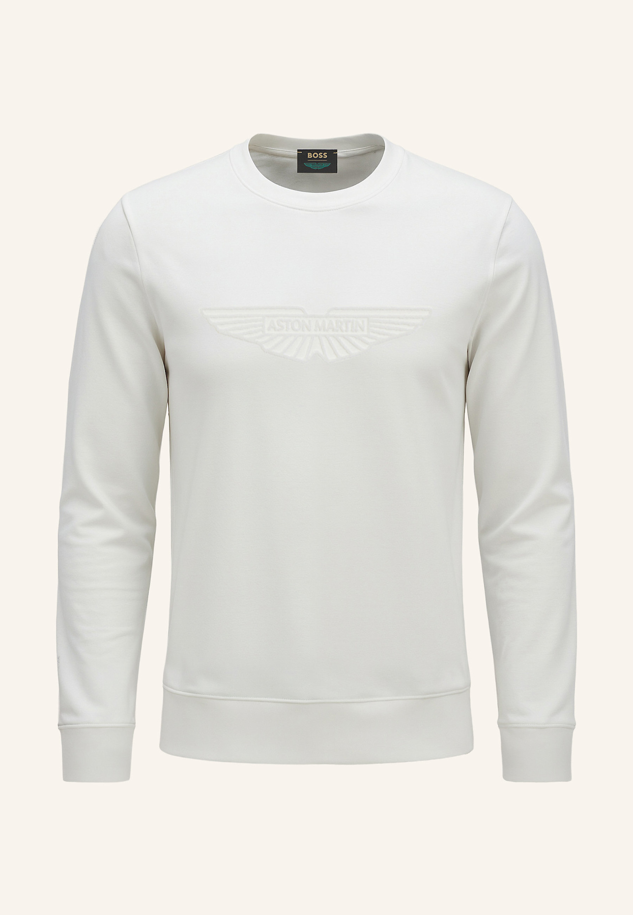 BOSS Pullover L-ELECTRICO_2_AM Regular Fit: WEISS