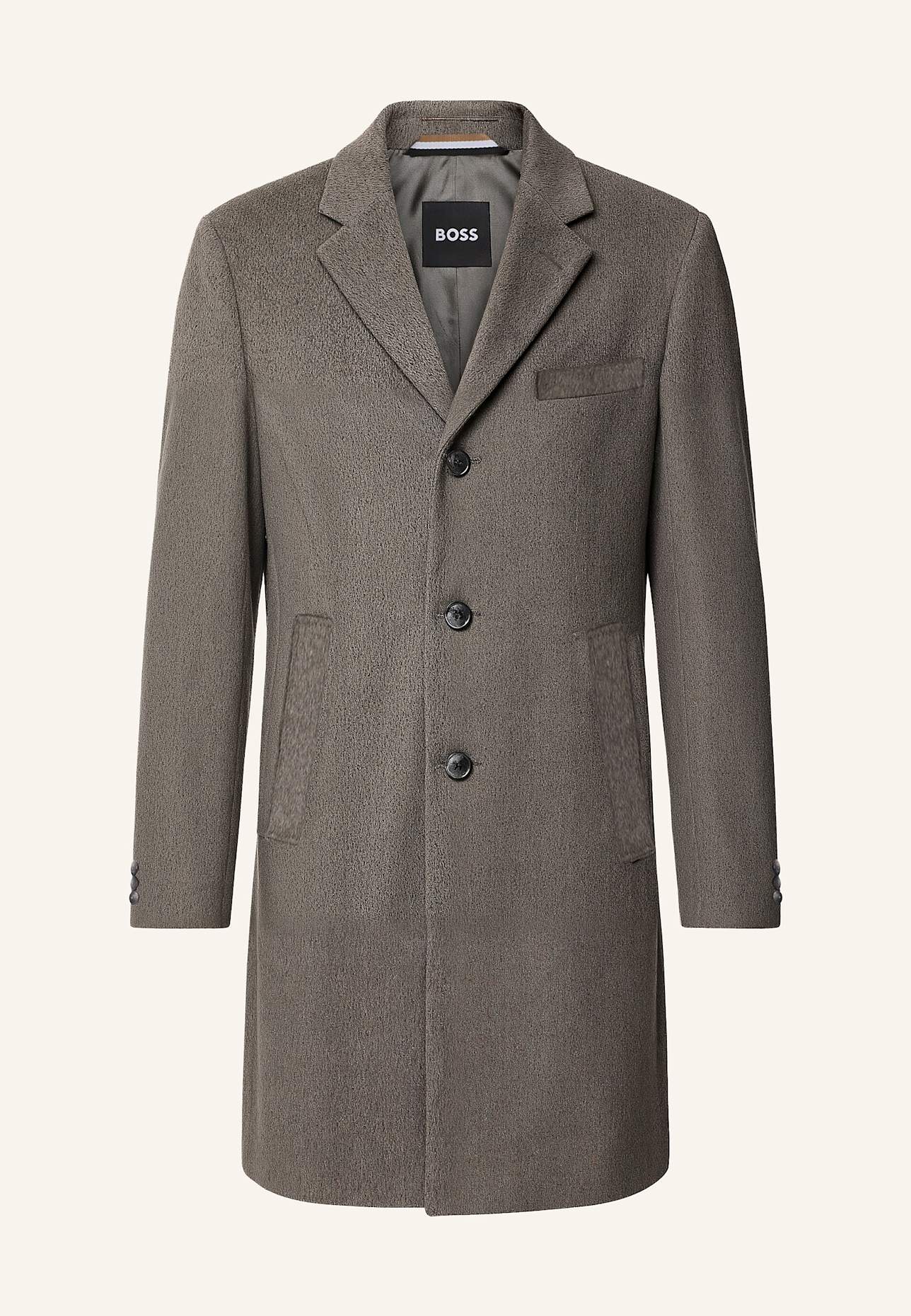 BOSS Klassischer Mantel H-HYDE-244 Slim Fit: KHAKI