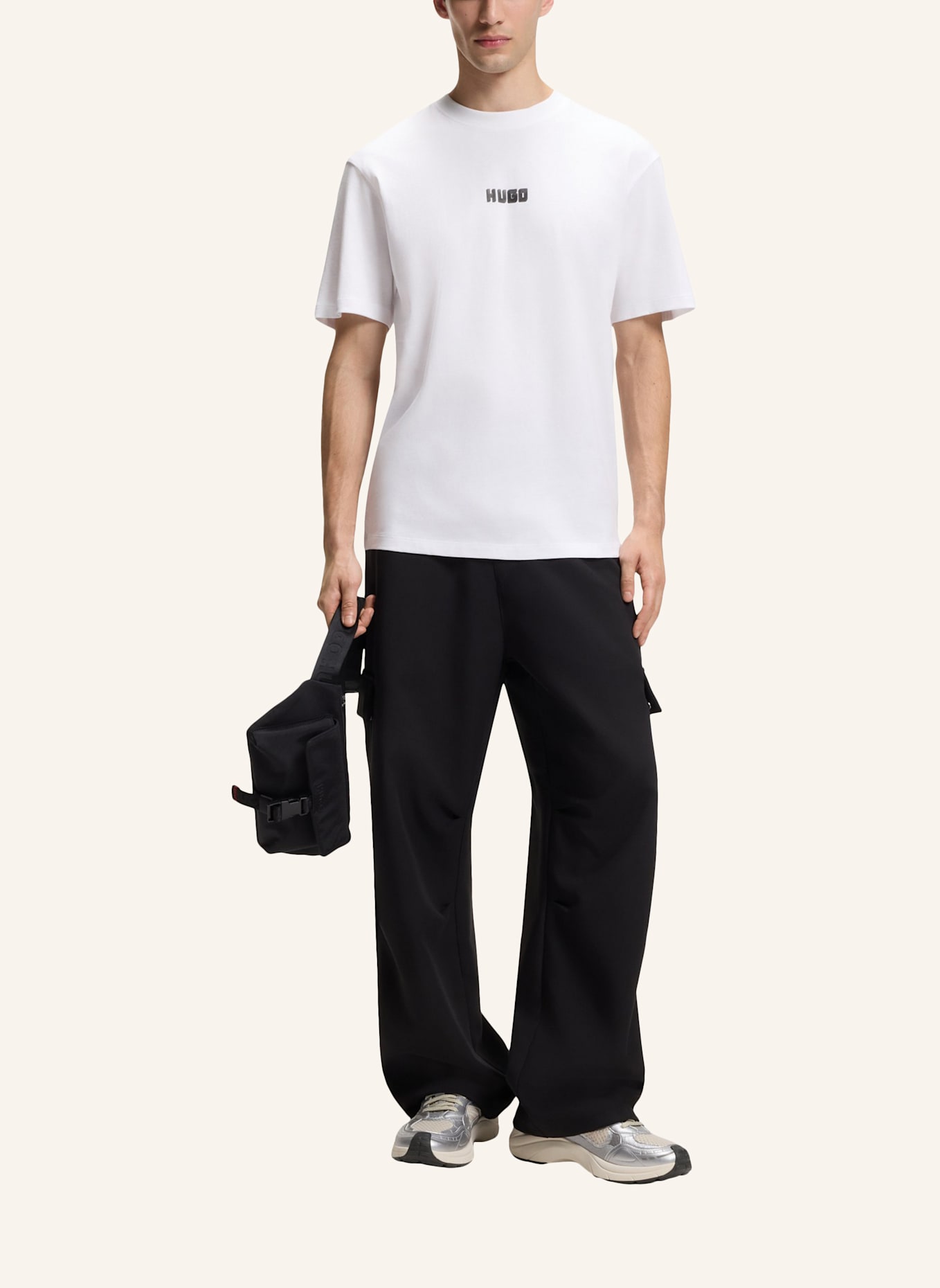 HUGO T-Shirt DIQITEE_IN Regular Fit: WEISS