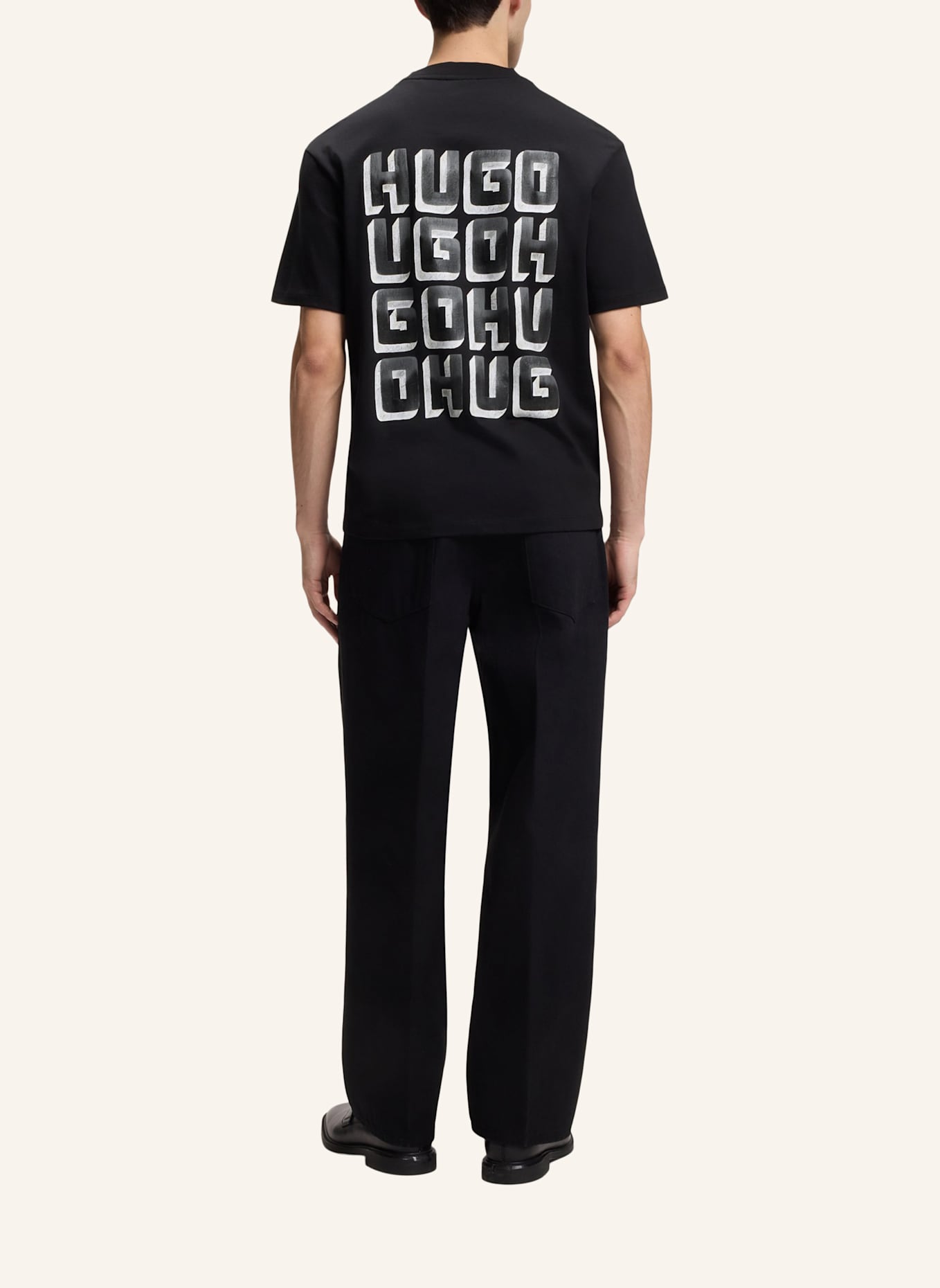 HUGO T-Shirt DIQITEE_IN Regular Fit: SCHWARZ