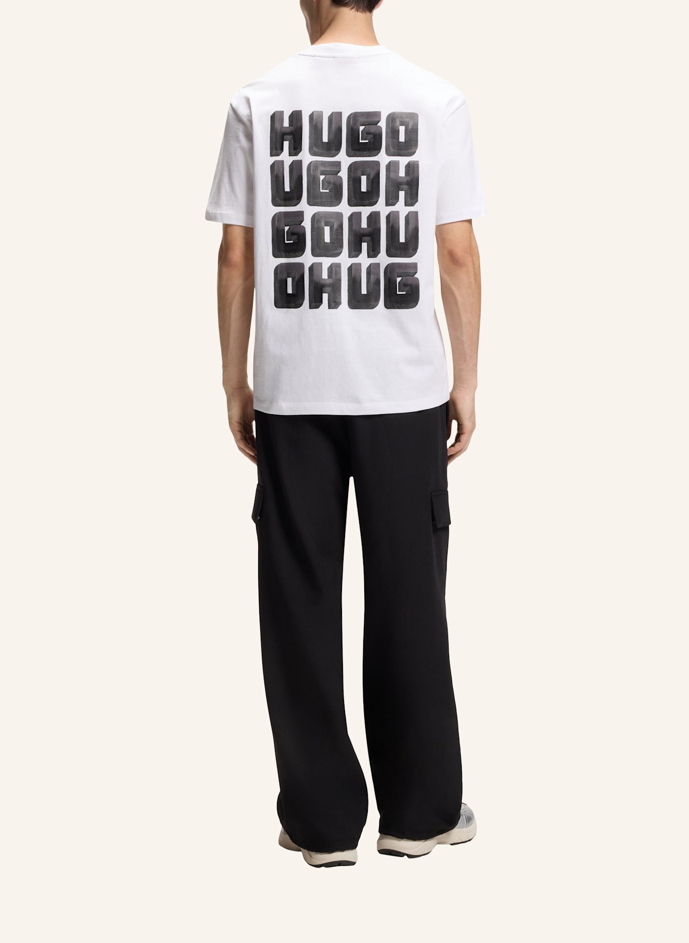 HUGO T-Shirt DIQITEE_IN Regular Fit: WEISS