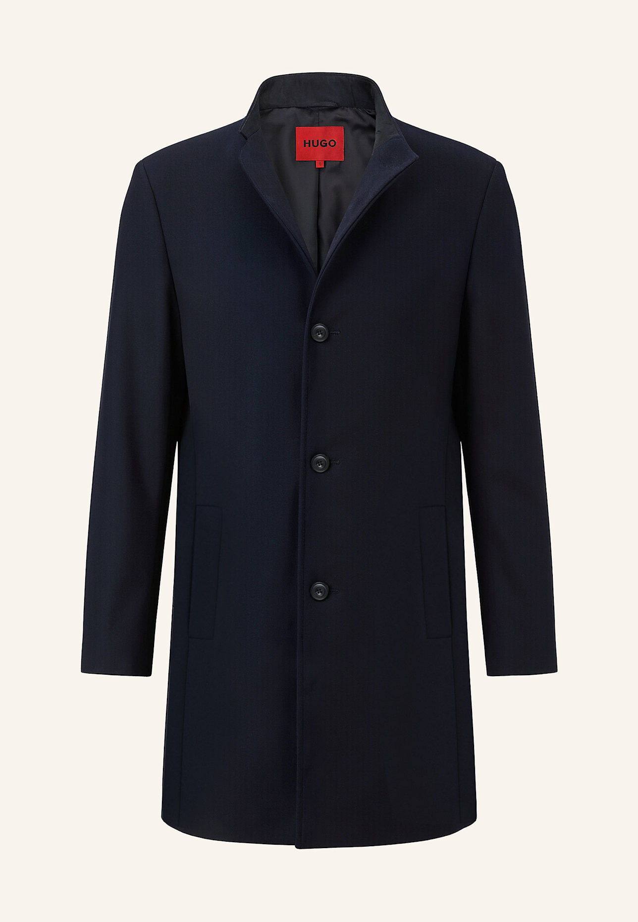 HUGO Wollmantel MINTRAX: DUNKELBLAU